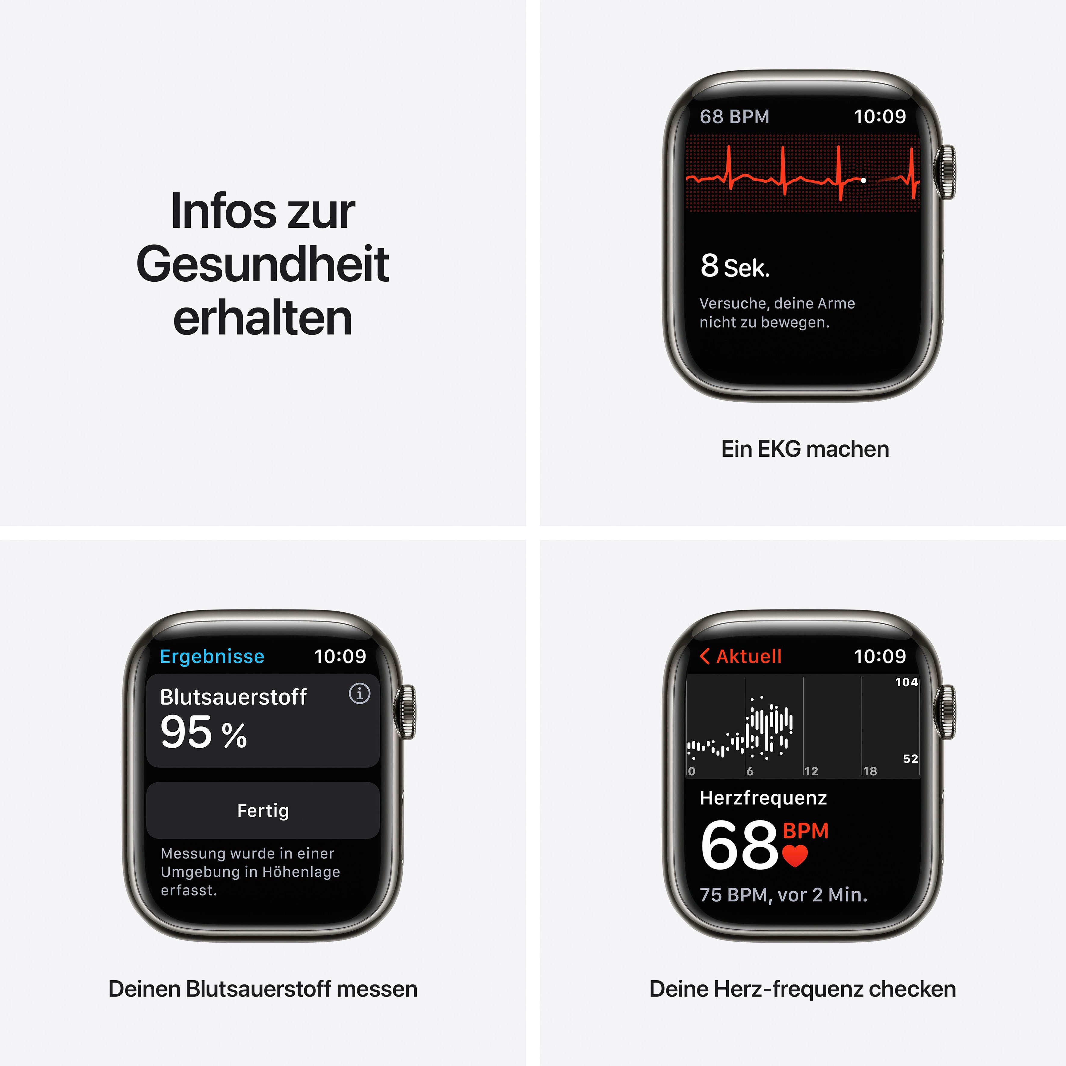 Apple Watch Series 7 GPS + Cellular, 45mm Smartwatch (4,83 cm/1,9 Zoll, Watch OS 8)