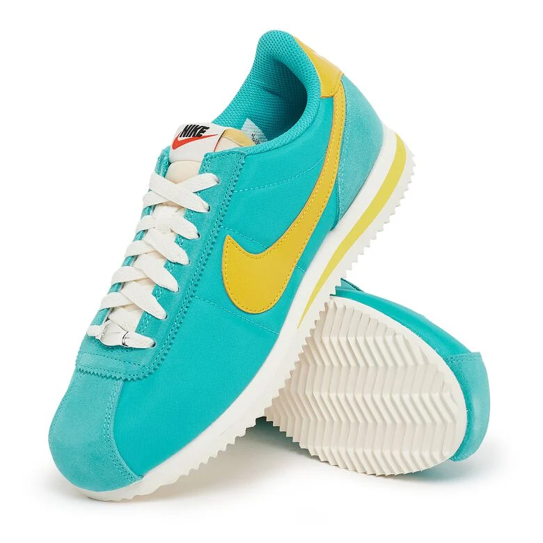 NIKE Wmns Cortez Nylon “Bleached Aqua” dusty cactus/lightening-sail-team orange