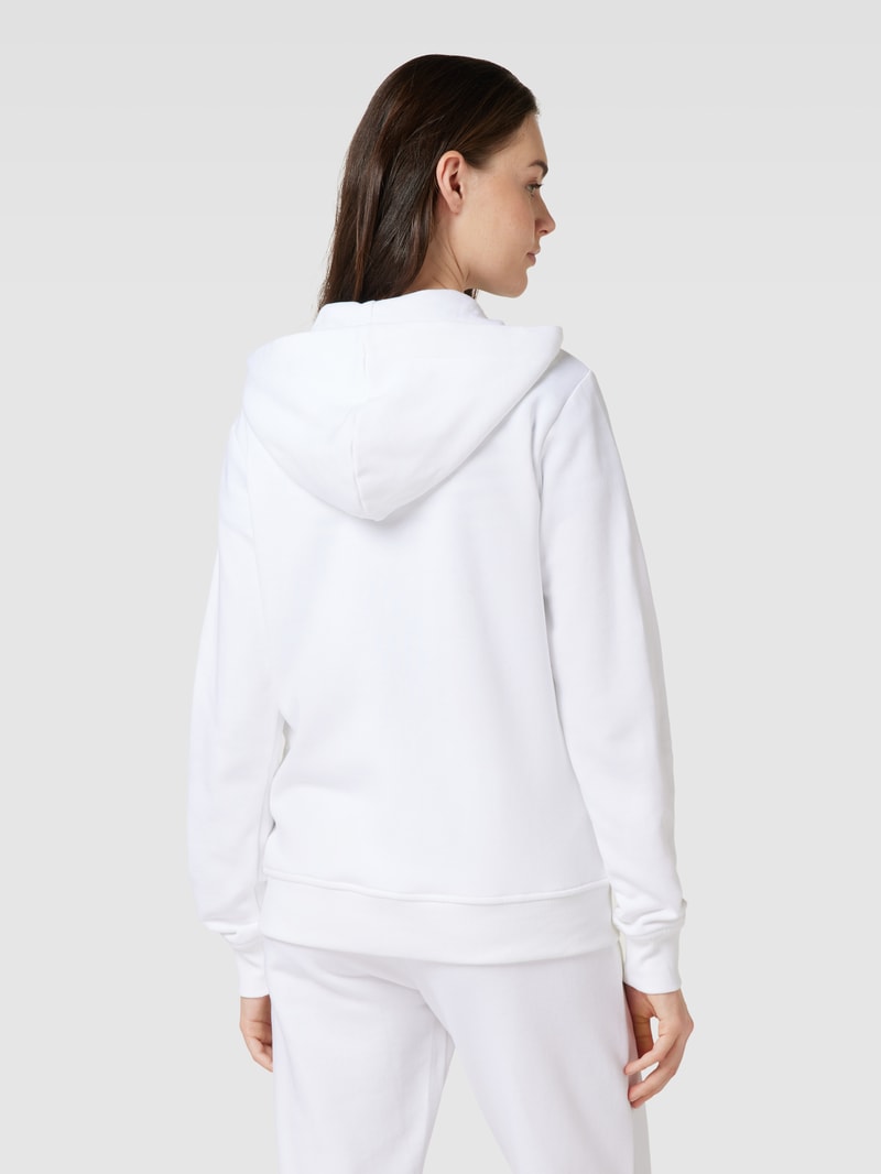 Sweatjacke mit gerippten Abschlüssen in weiss