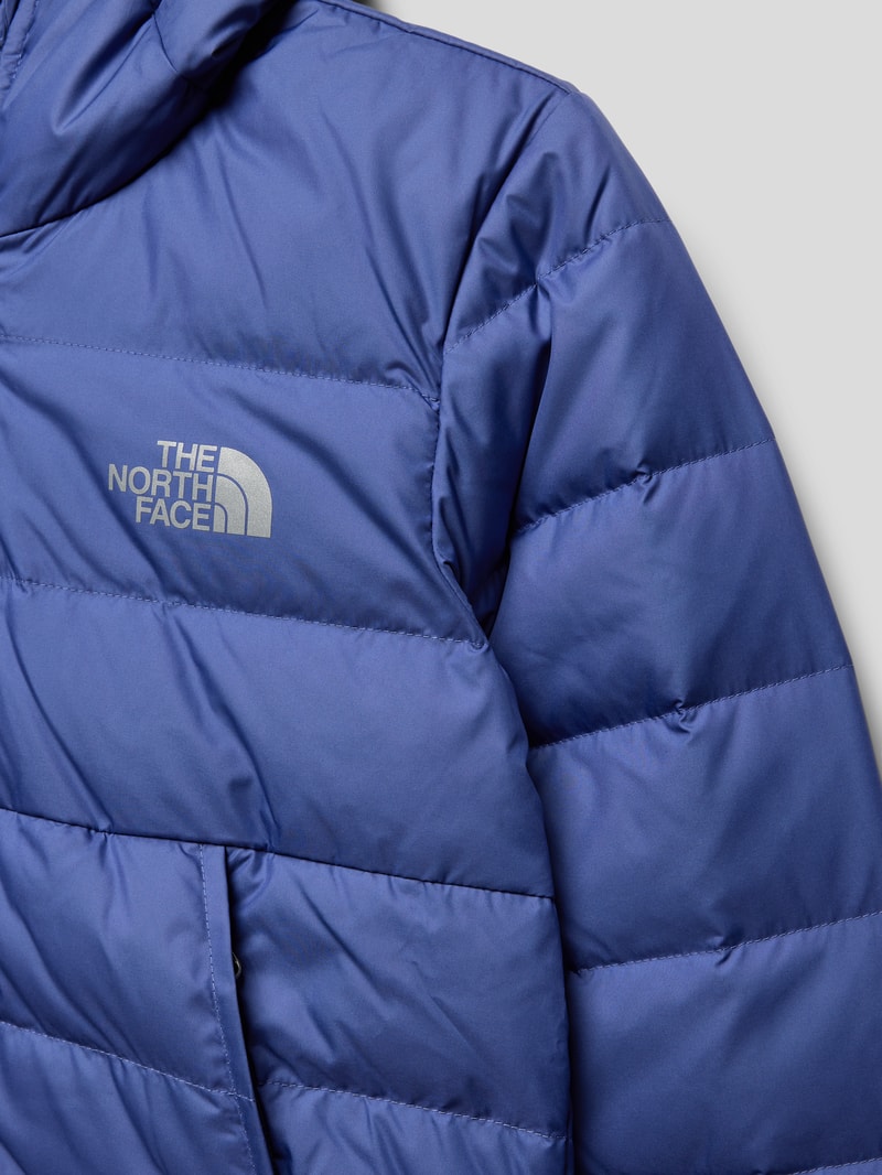 Daunenjacke mit Kapuze Modell 'NEVER STOP DOWN' in blau
