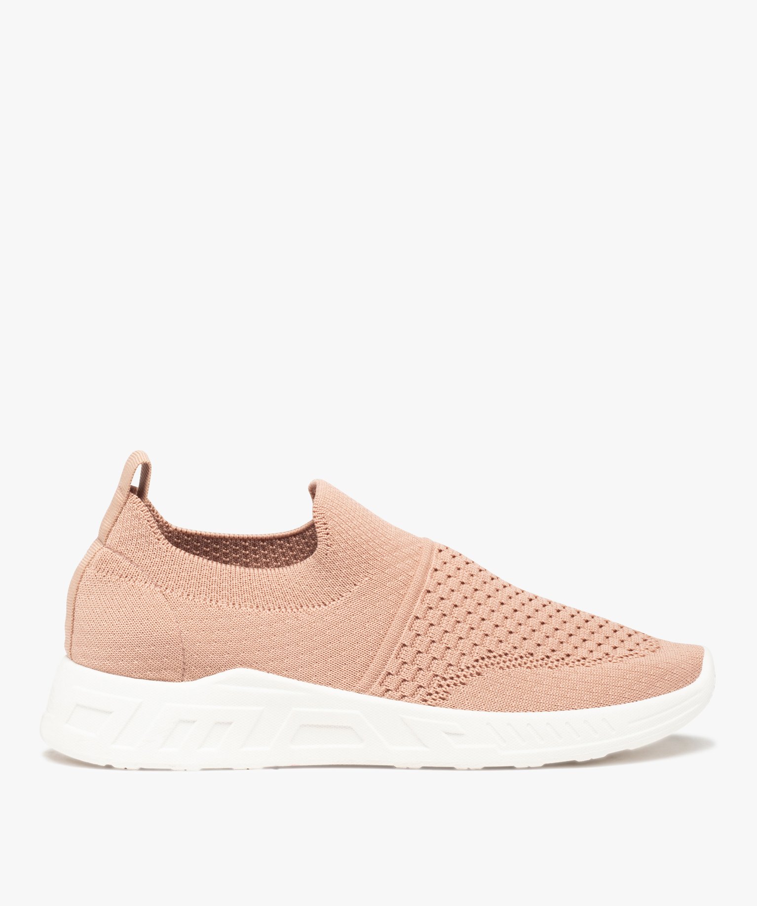 Baskets femme extra souples en maille unie rose | GEMO