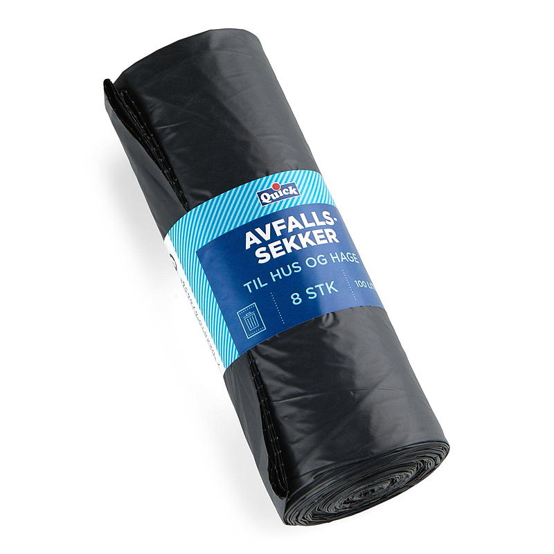 Quick Avfallssekk 8-pk 70x100 cm