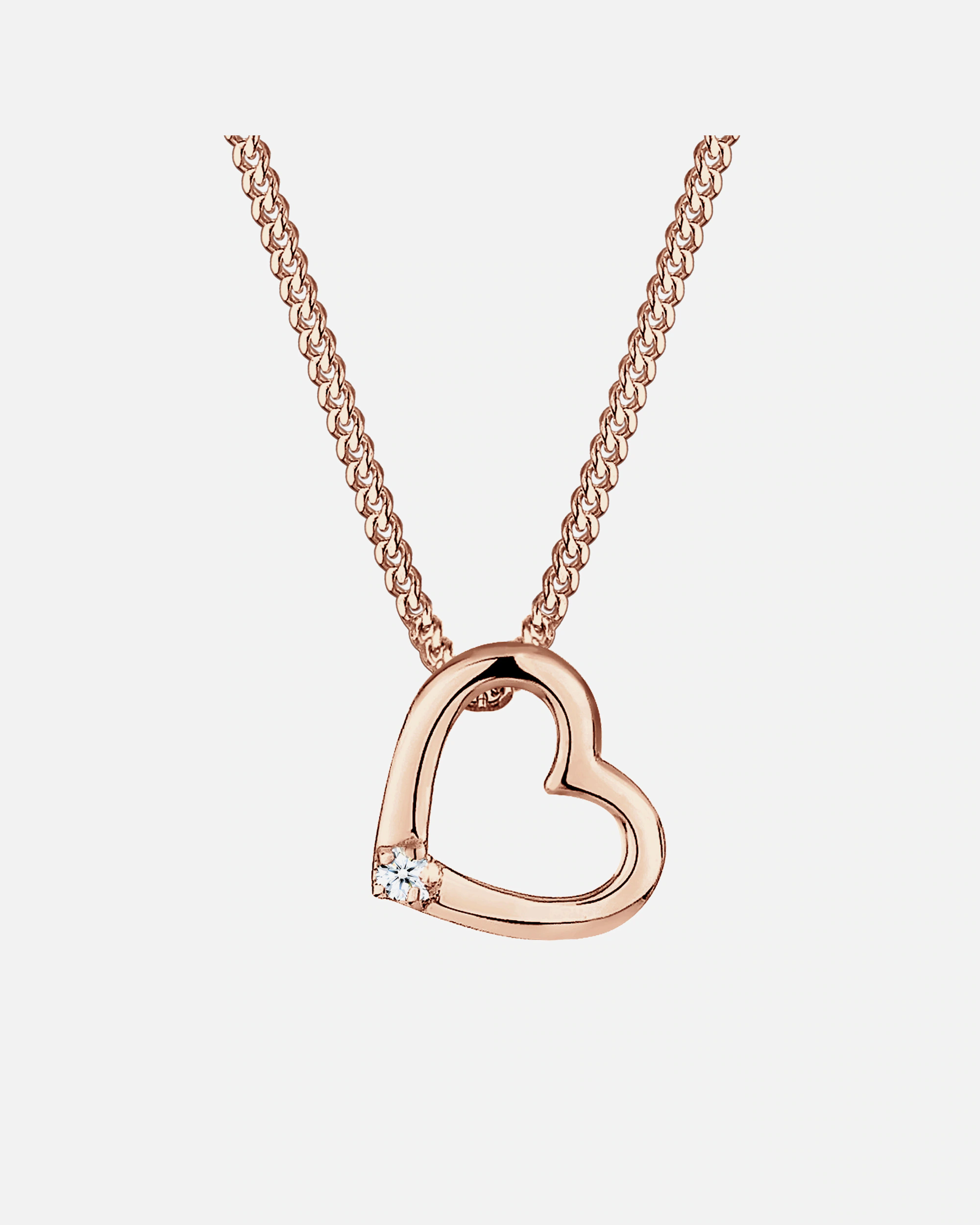 Ženski obesek Elli DIAMONDS z nežnim srcem ljubezni in diamantom (0,015 ct) iz srebra 925