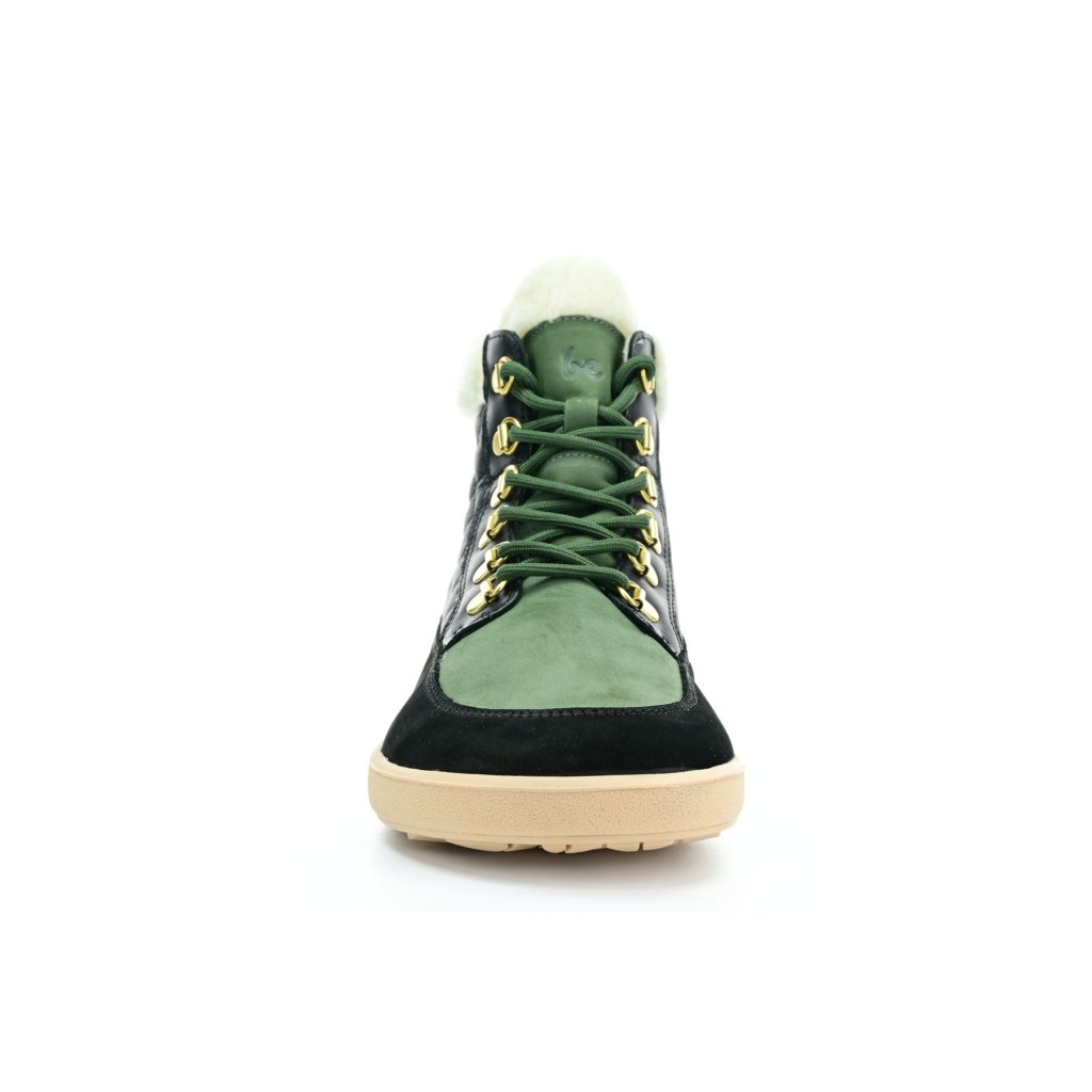 Be Lenka Olivia Black & Dark Green grüne Winterbarfußschuhe