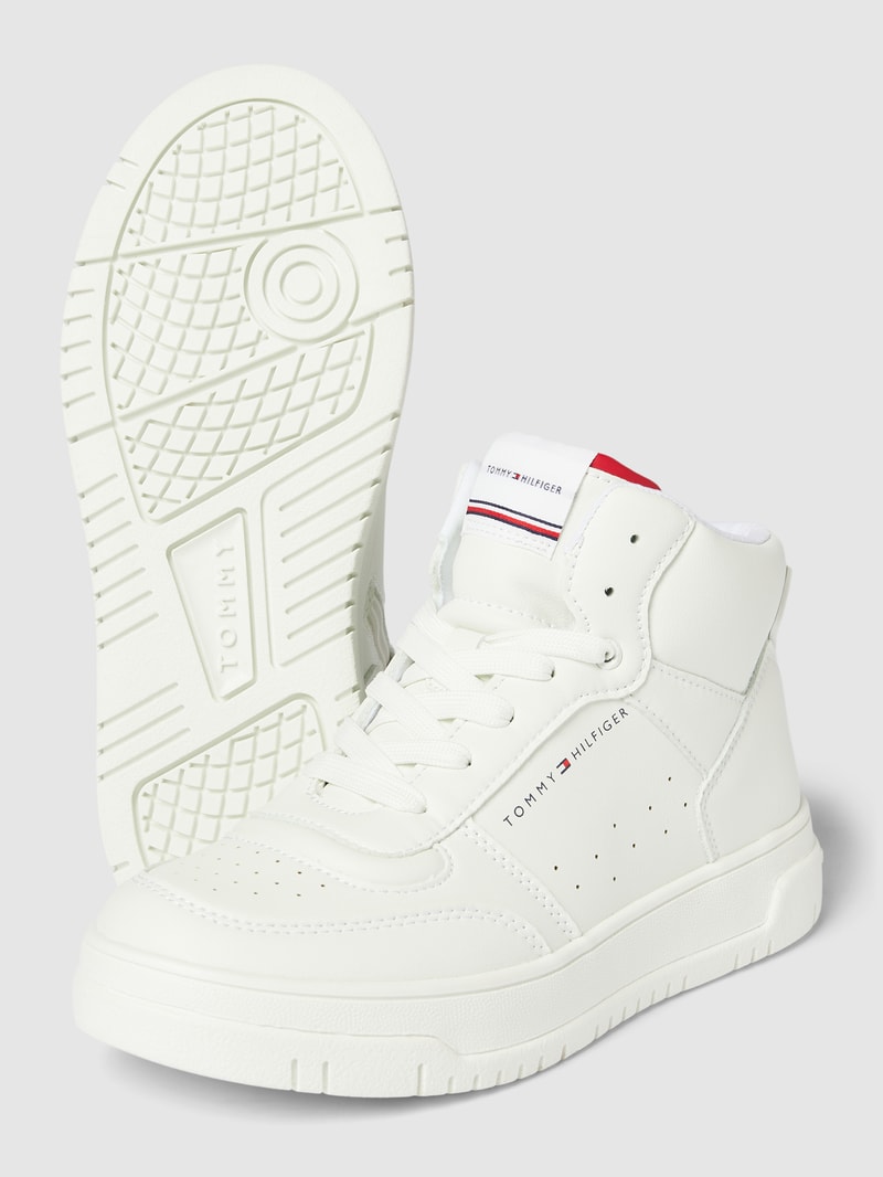 Sneaker mit Label-Details Modell 'PAULENE' in weiß