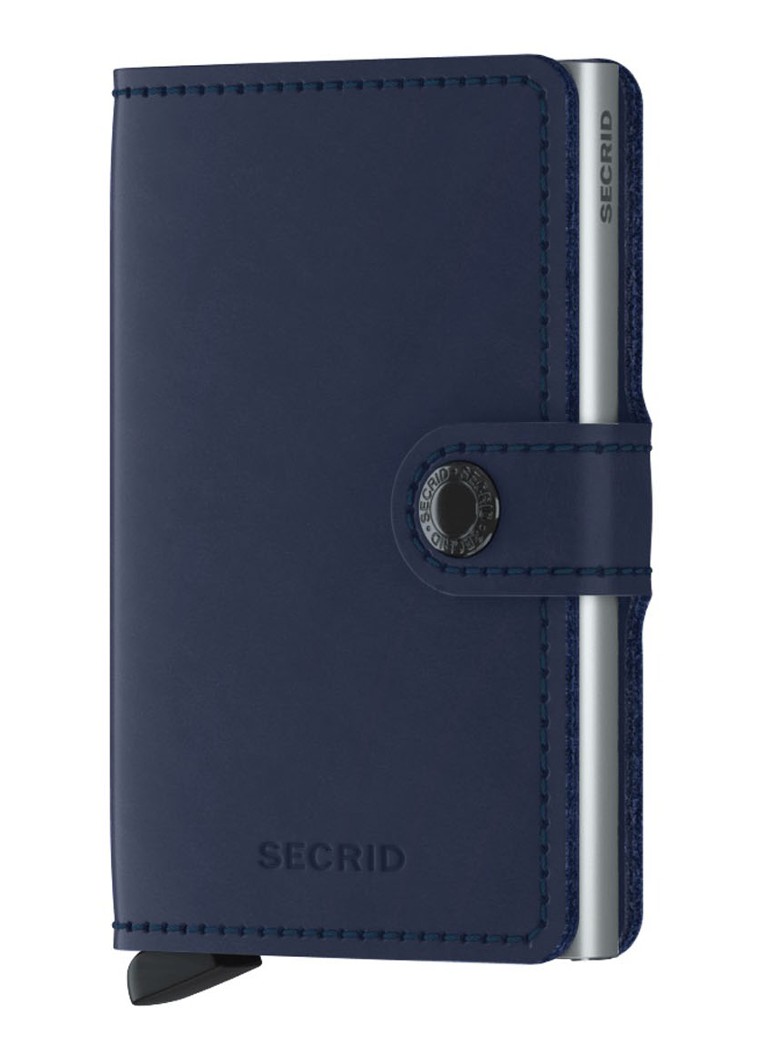 Portofel original Secrid Miniwallet din piele cu sloturi pentru carduri.