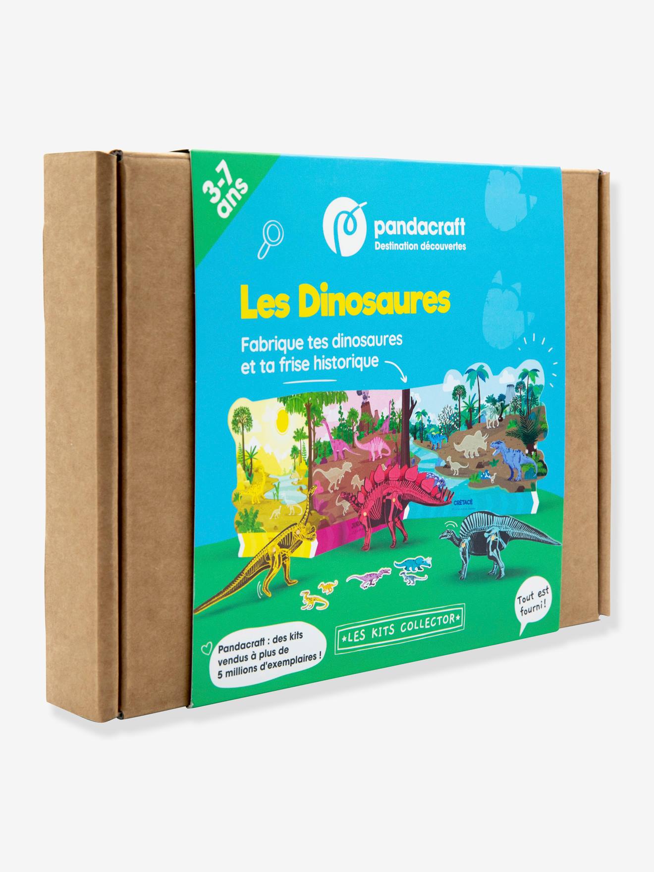 Kit collector Les dinosaures 3/7 ans PANDACRAFT bleu