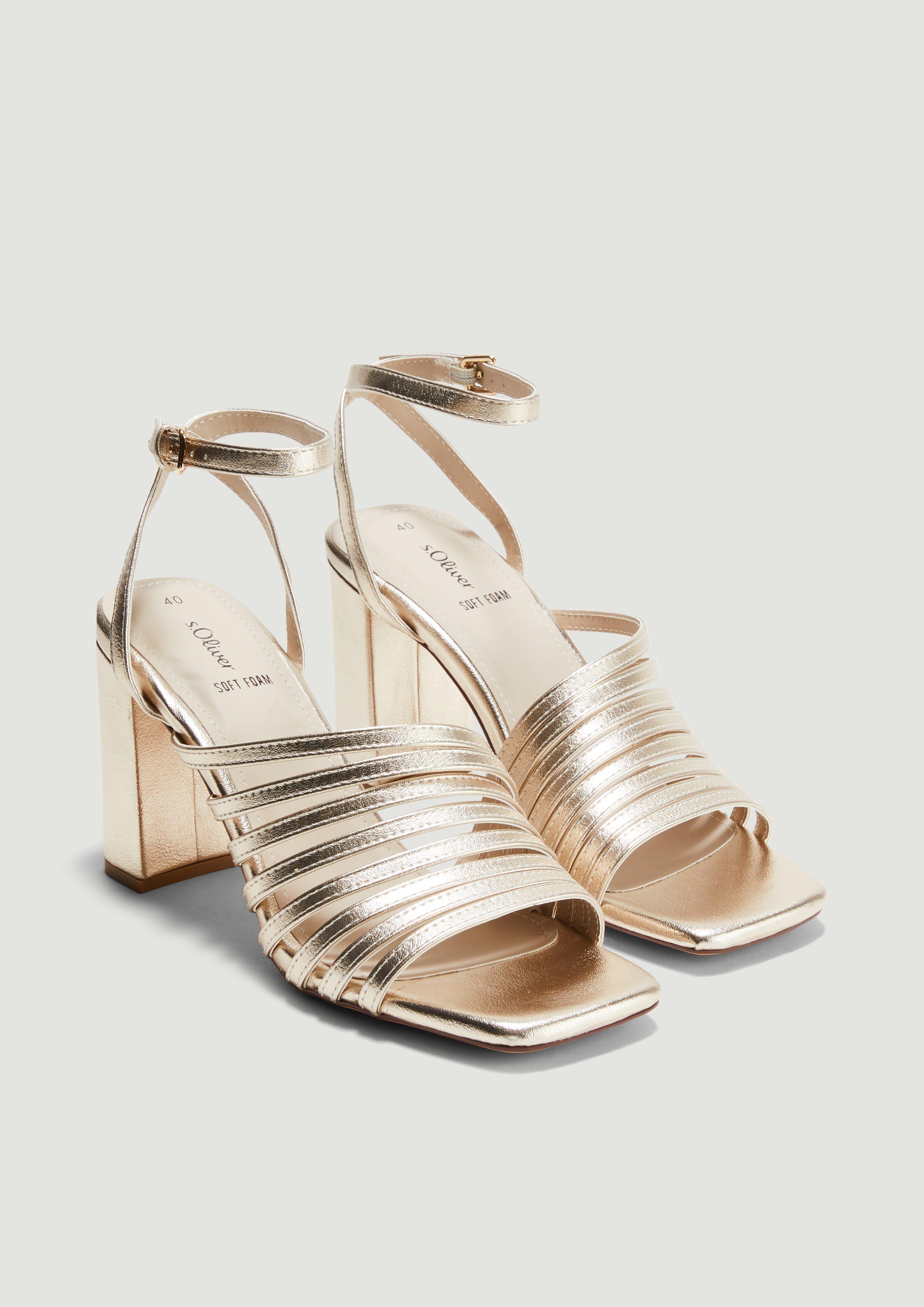 Riemchen-Sandalen in Leder-Optik  6007751-984