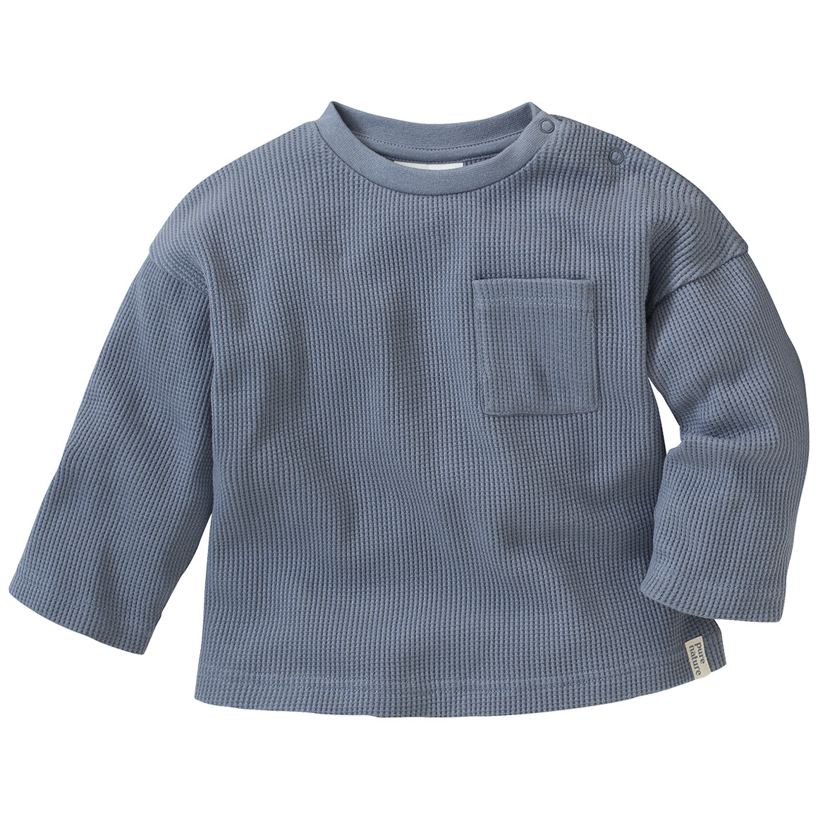 2 Baby Langarmshirts aus Waffel-Piqué