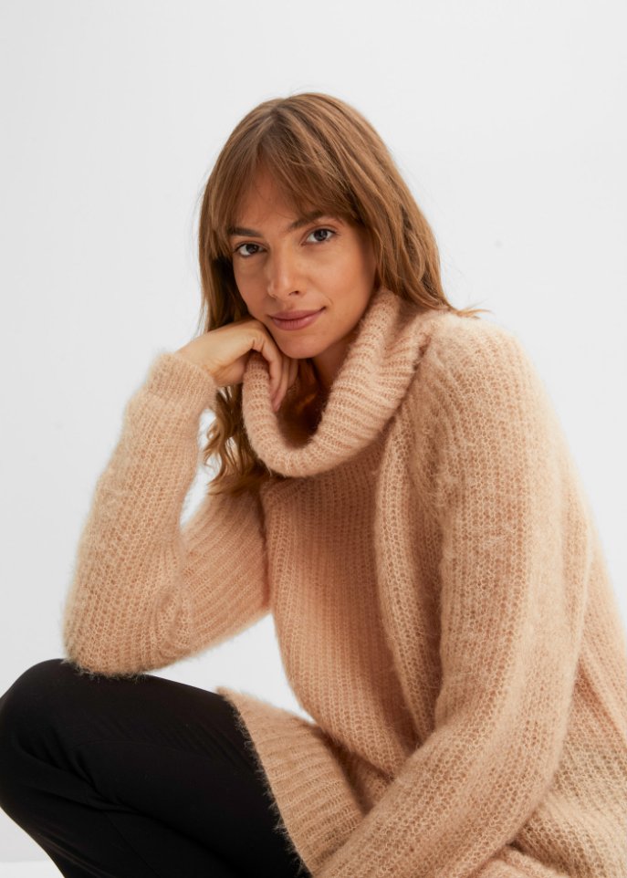 Oversize-Rollkragenpullover
