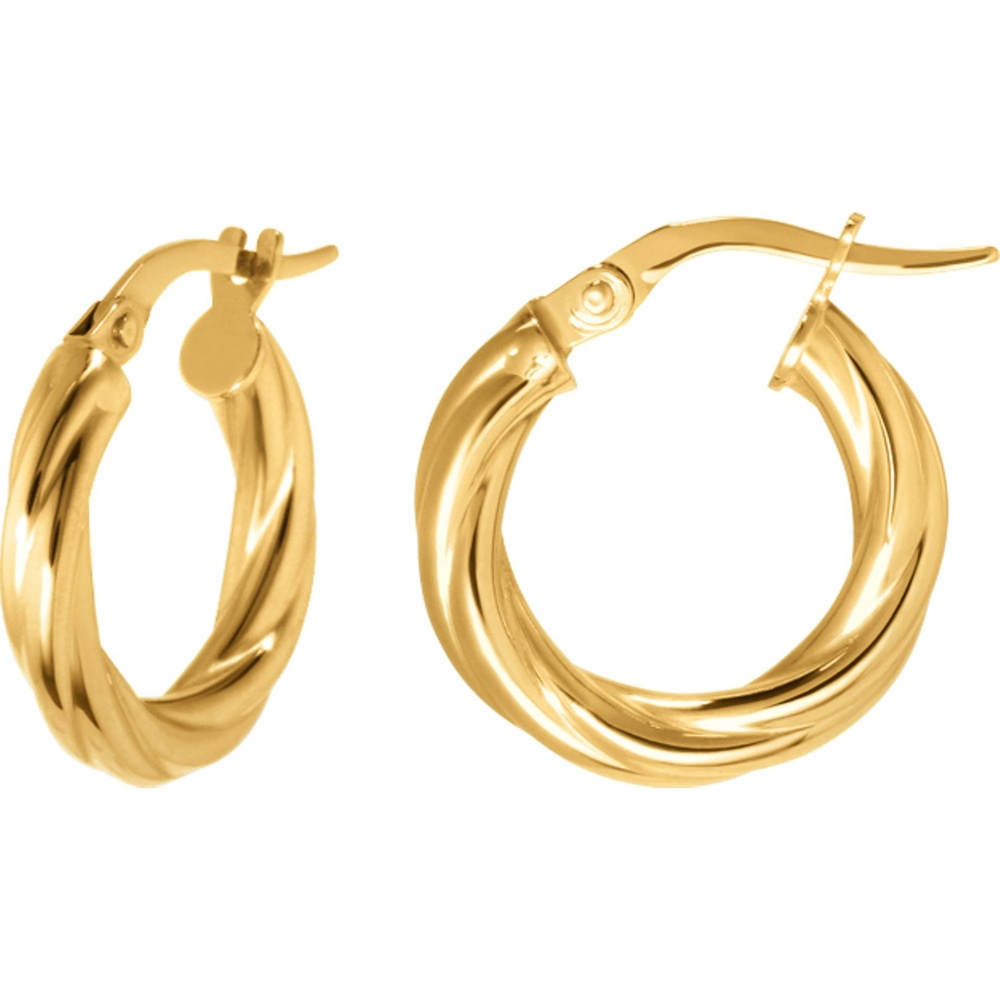 Valeria Créoles 585 Or jaune or jaune Boucles d'oreilles