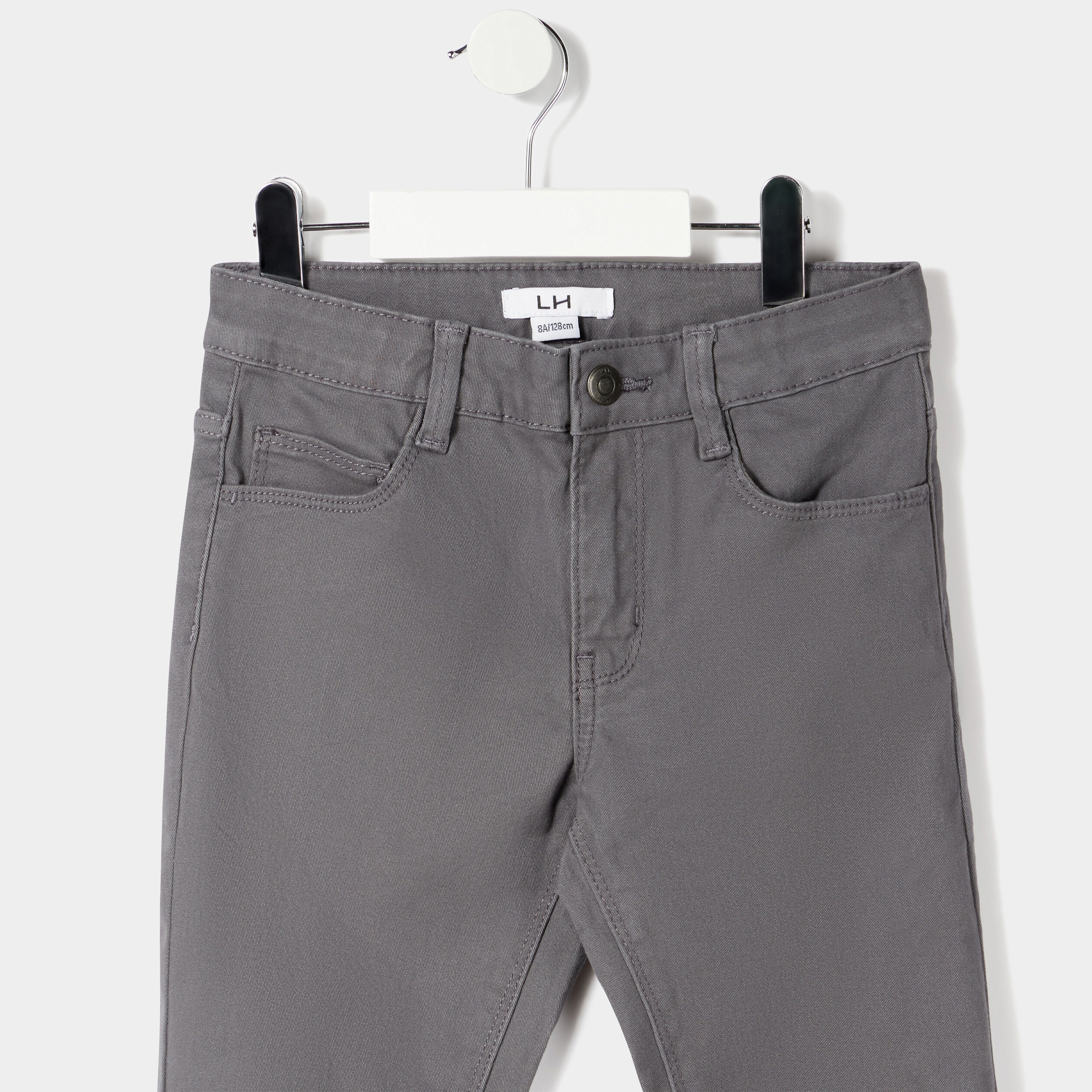 Pantalon slim stretch gris foncé garçon | La Halle