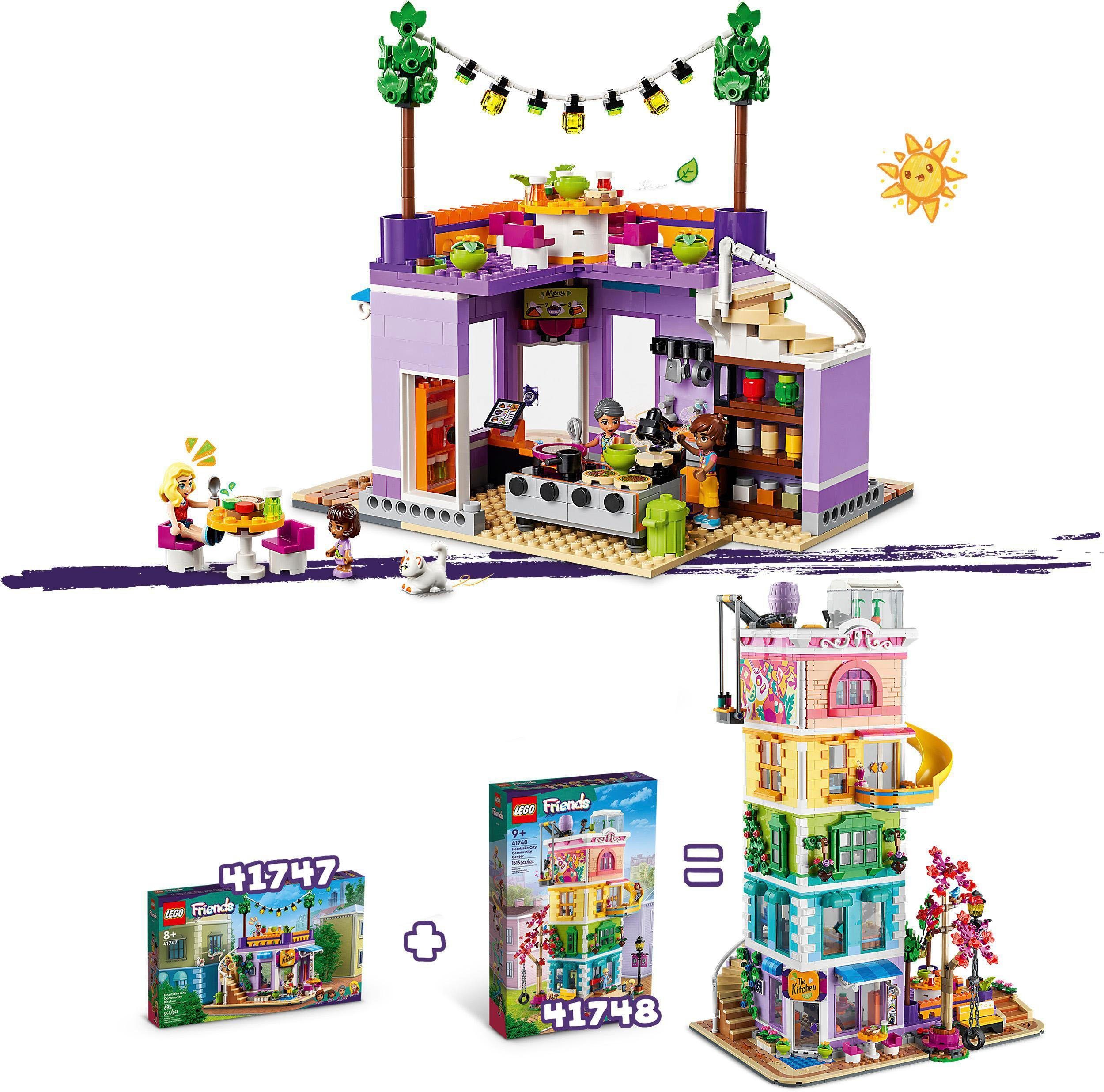 LEGO® Konstruktionsspielsteine Heartlake City Gemeinschaftsküche (41747), LEGO® Friends, (695 St), Made in Europe