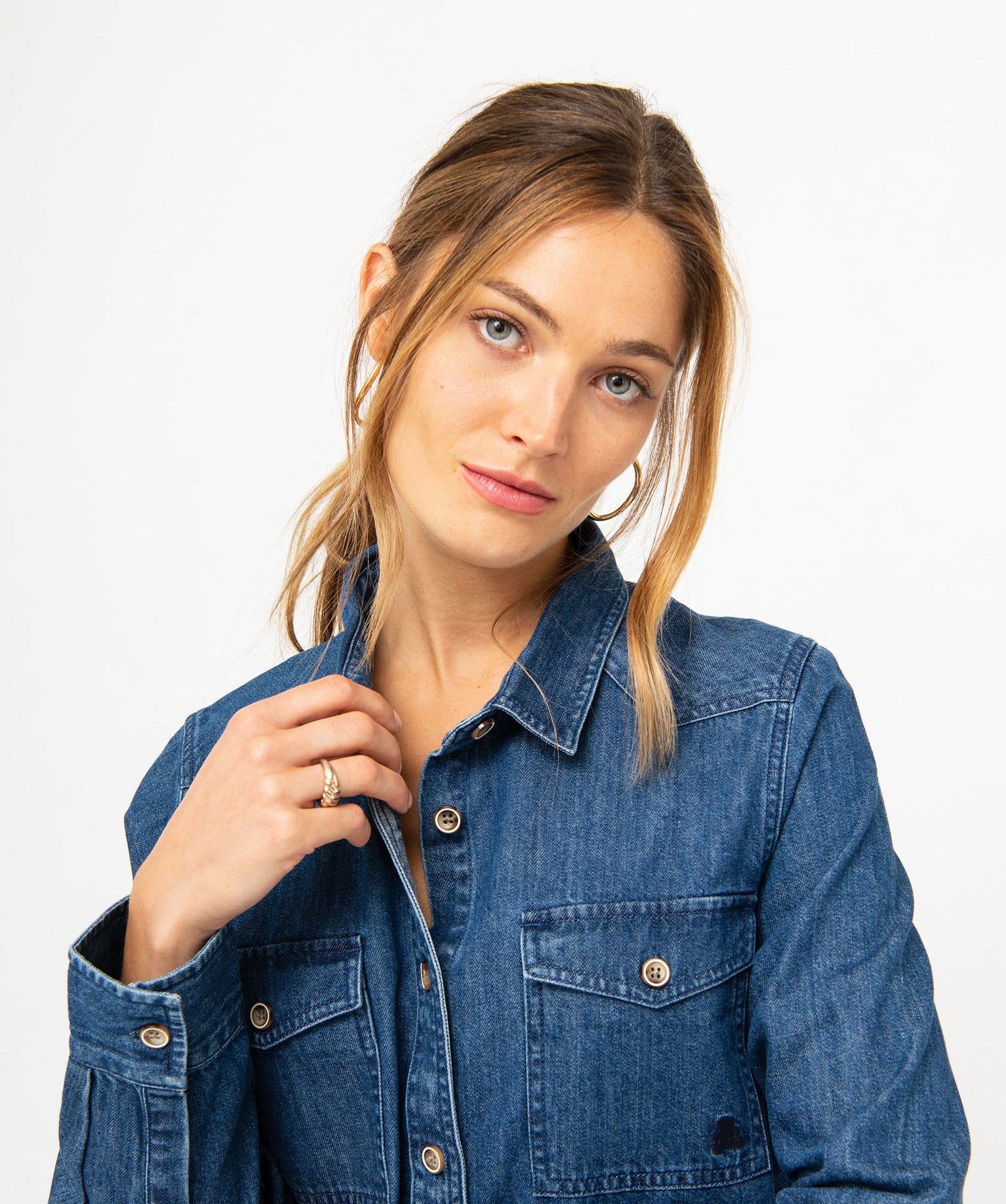 Chemise en jean épaisse femme - LuluCastagnette denim | GEMO