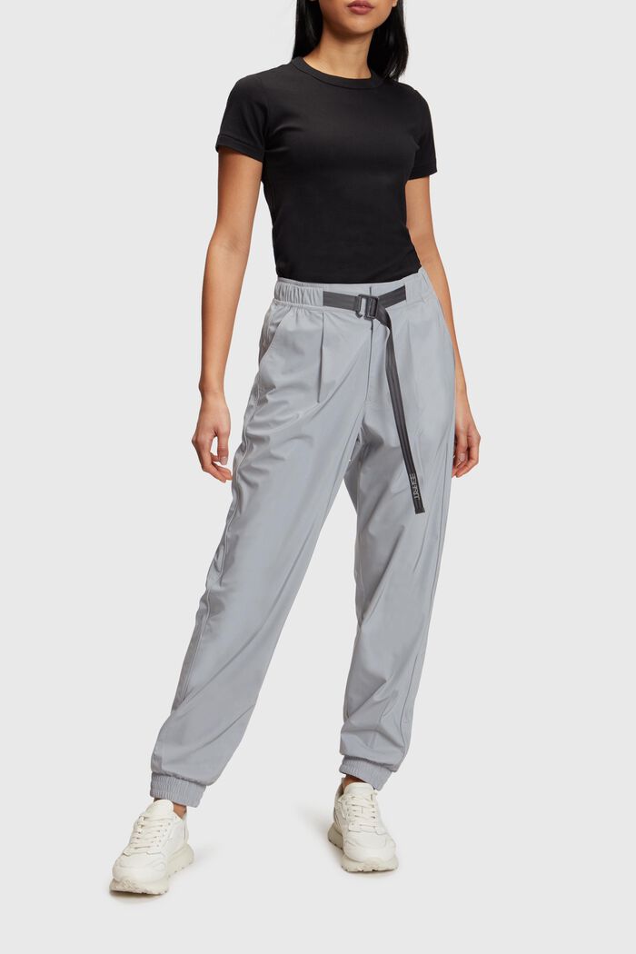 High-Rise-Pants im Jogger-Style mit Gürtelschließe