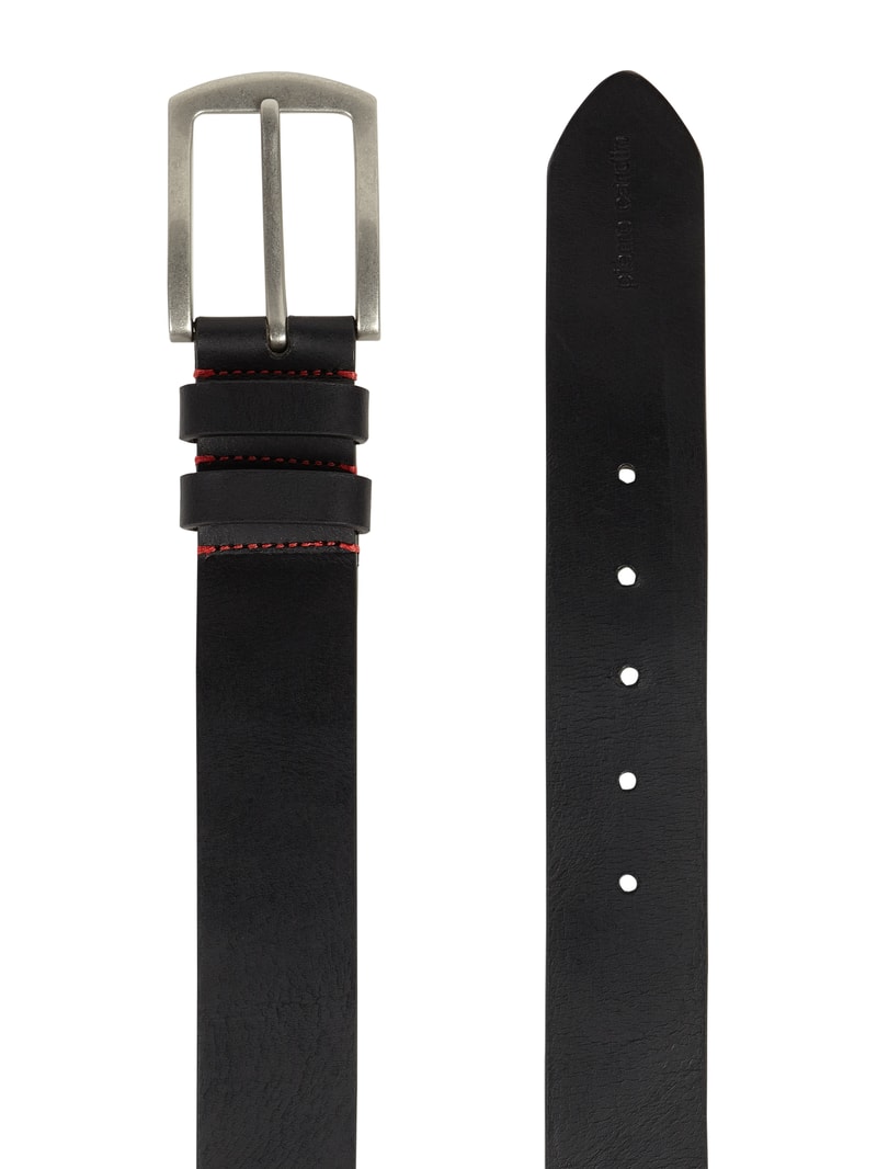 Gürtel aus Leder in schwarz