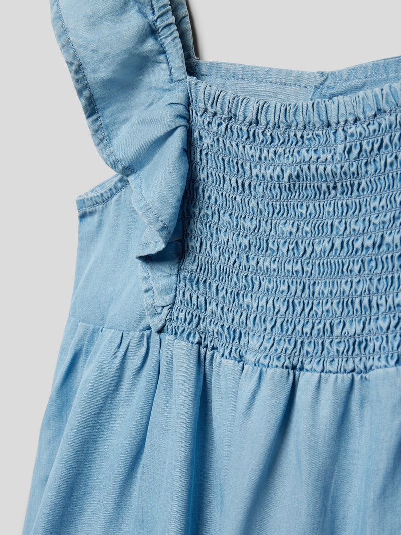 Kleid in Denim-Optik in hellblau