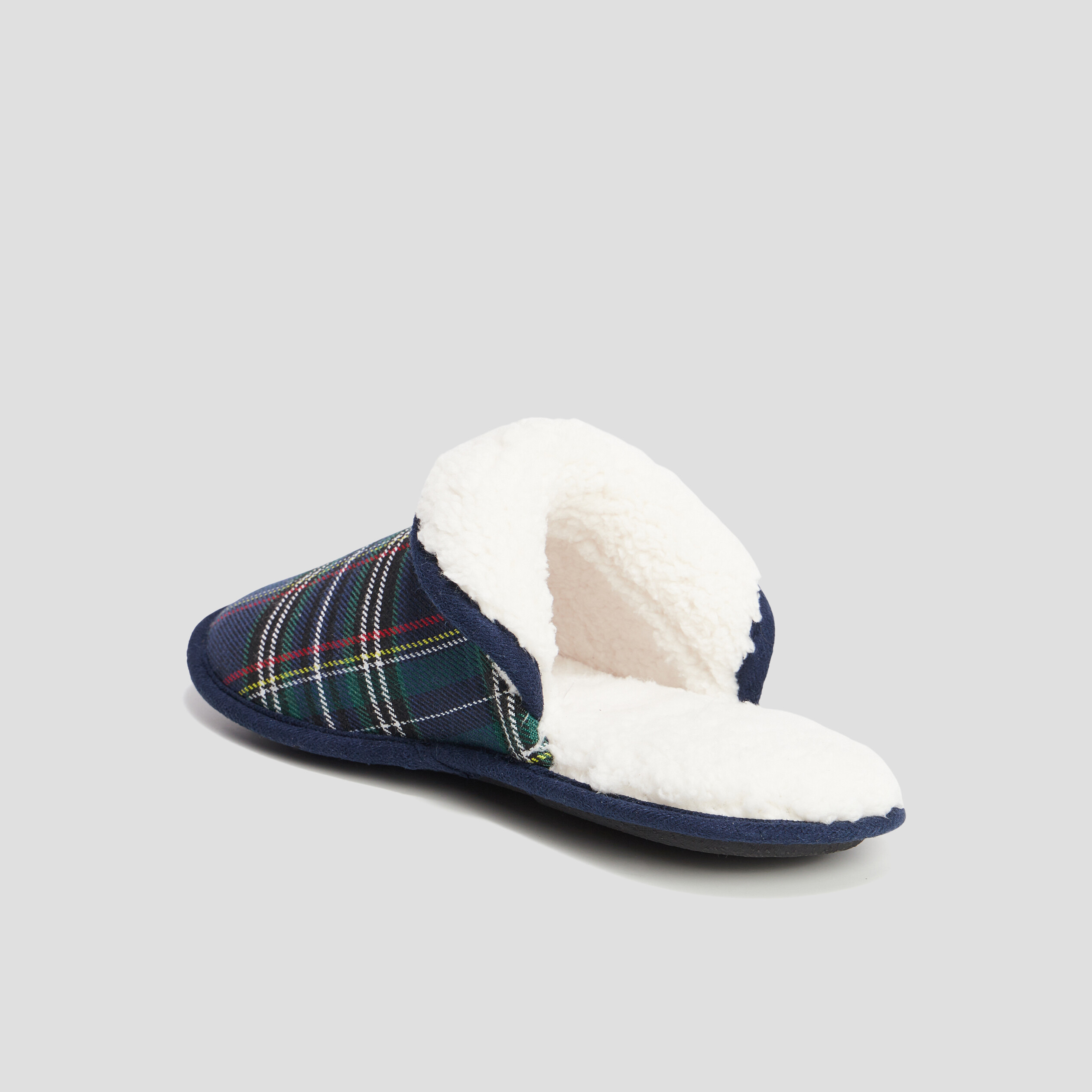 Chaussons mules avec revers multicolore homme | La Halle