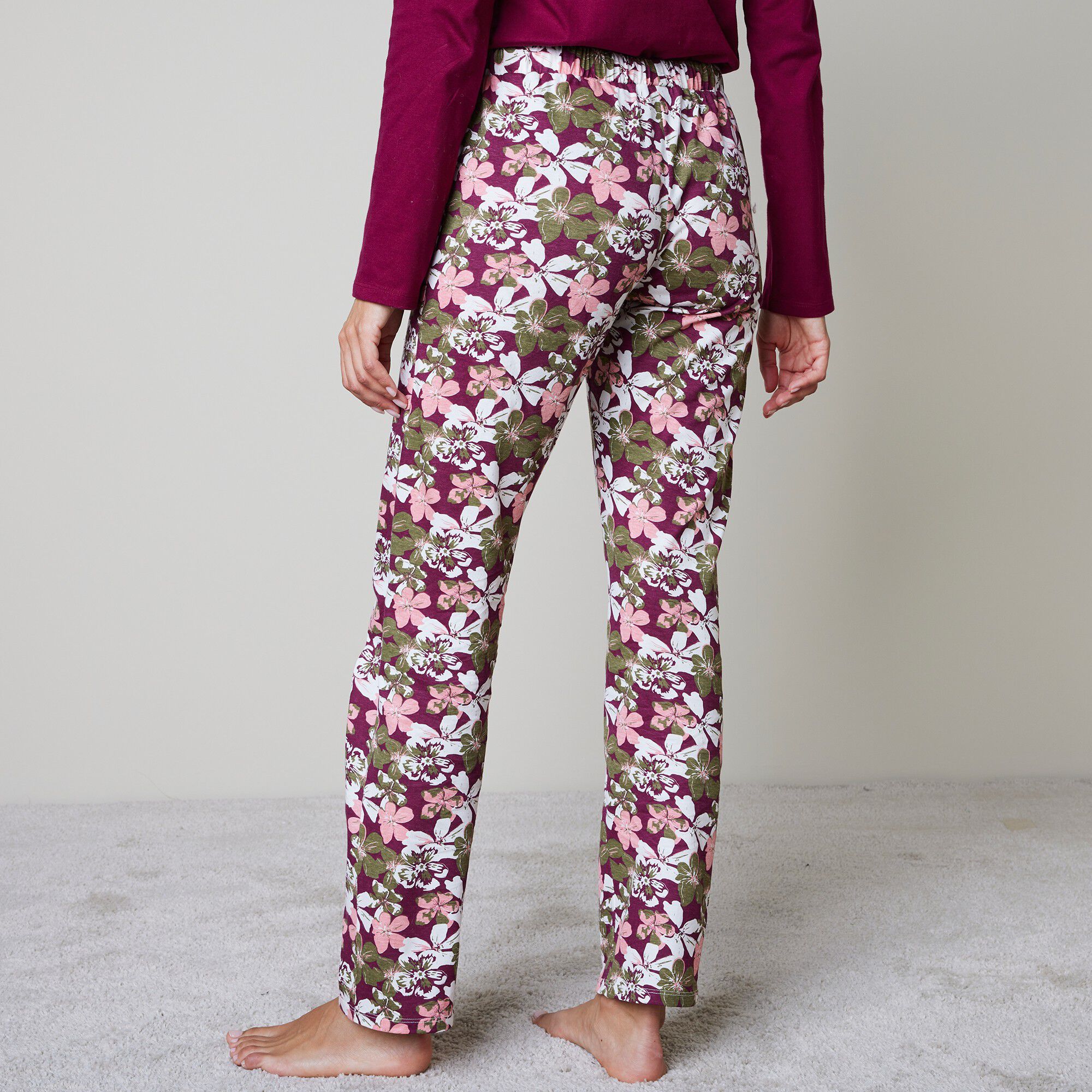 Pantalon pyjama imprimé fleurs
