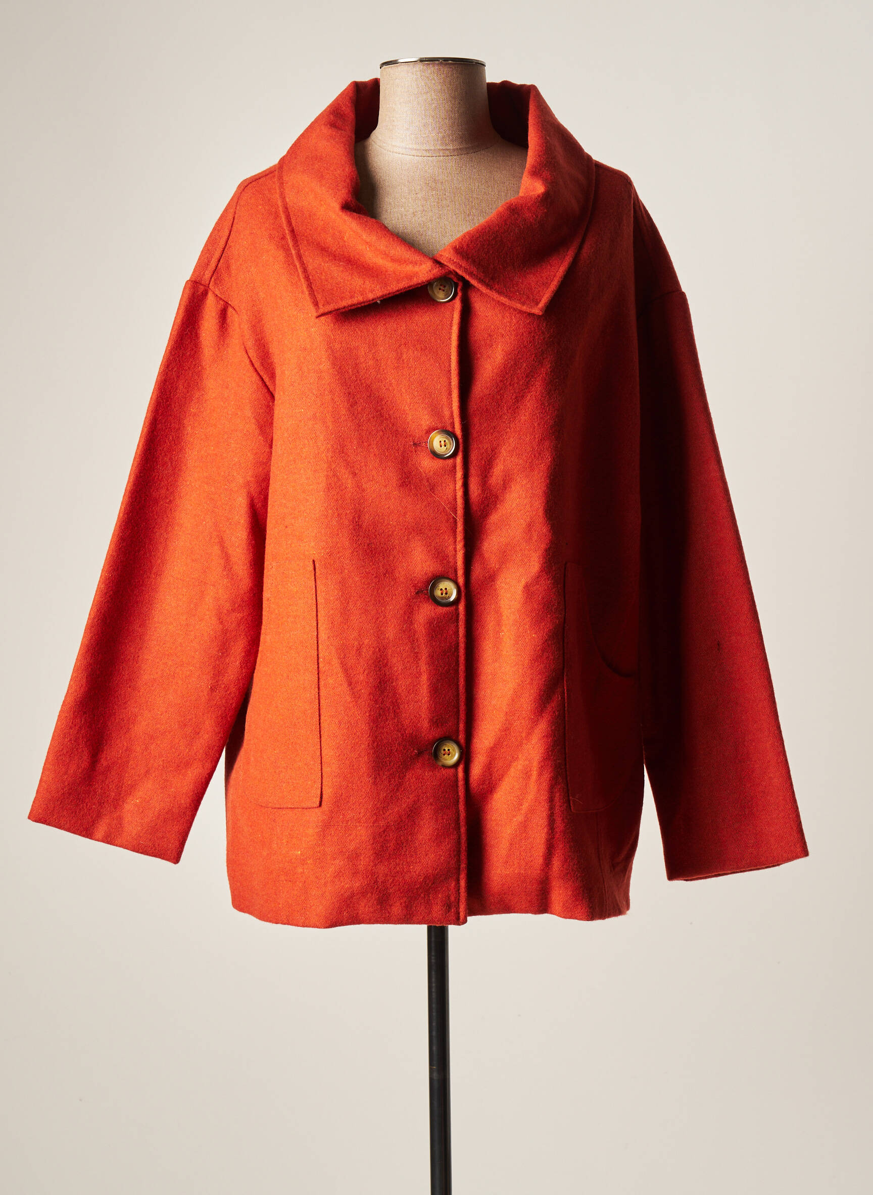 Agathe   Louise Manteaux Courts Femme couleur orange