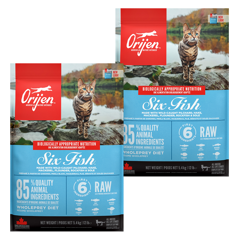 Orijen Trockenfutter Orijen Six Fish Cat 2x5,4 kg