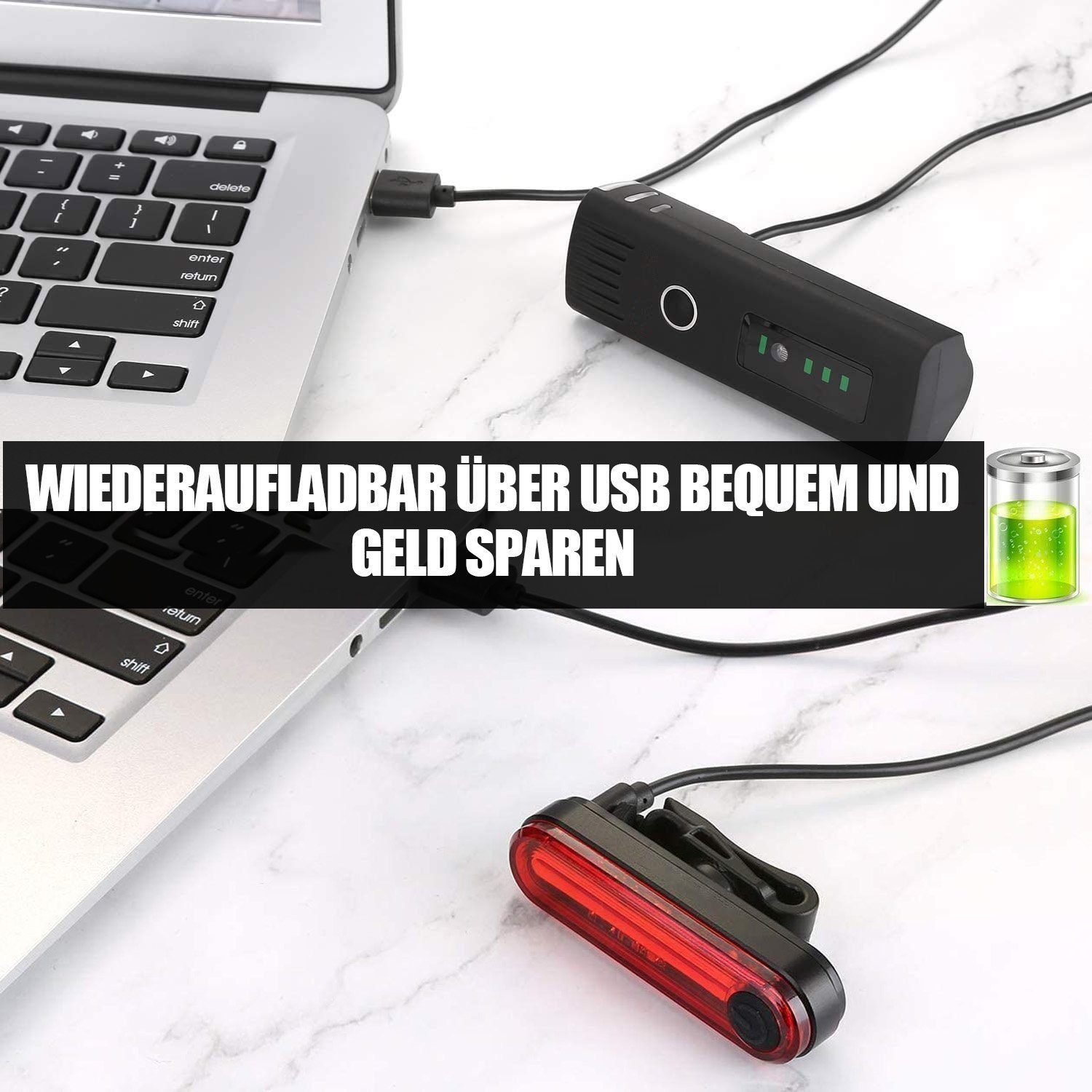 Gontence Fahrradbeleuchtung LED-Mountainbike-Front- und Rücklichter für den Außenbereich, Radsportausrüstung für den Außenbereich