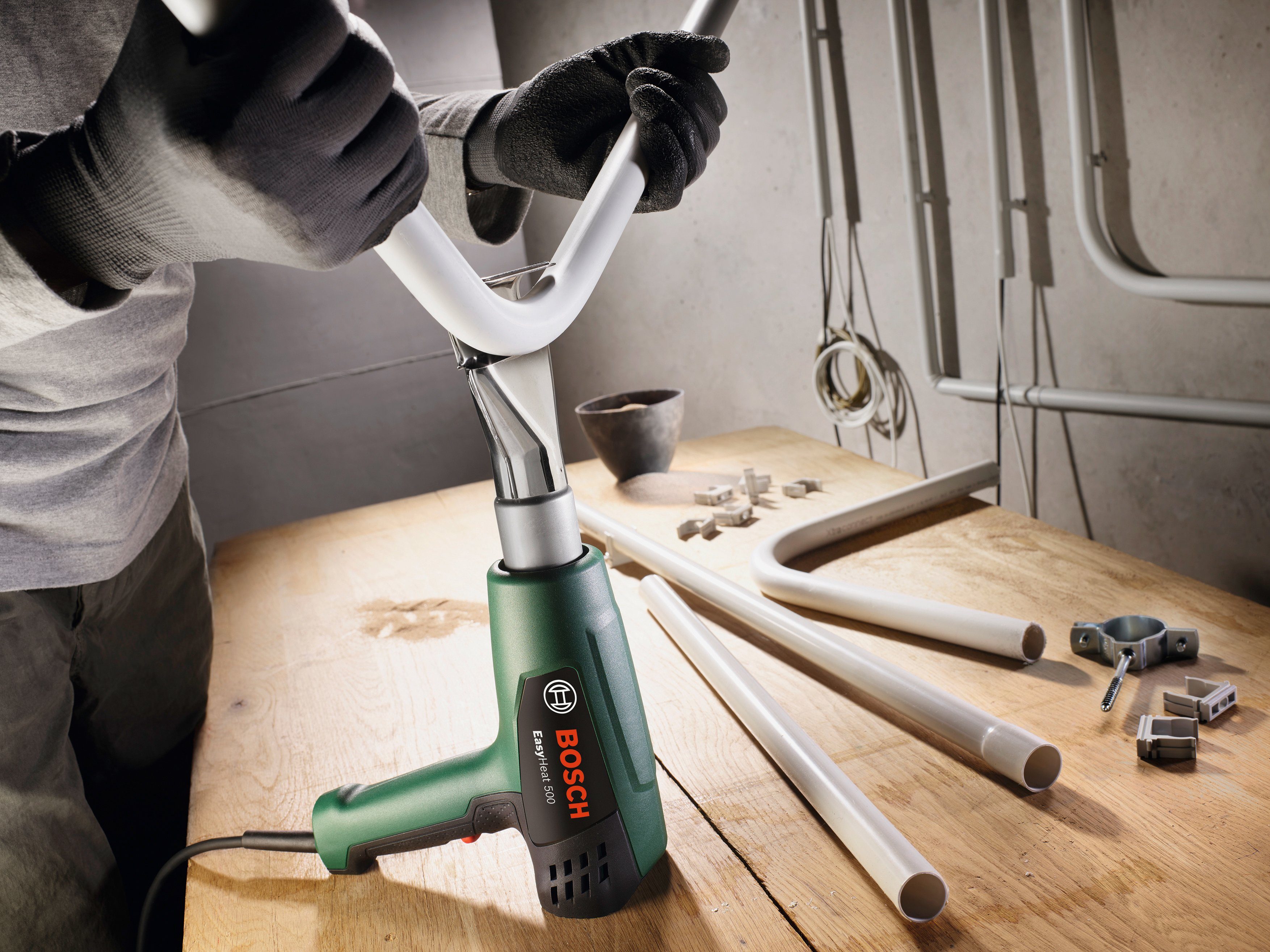Bosch Home & Garden Heißluftgebläse EasyHeat 500, 1600 in W, bis max. 500 °C