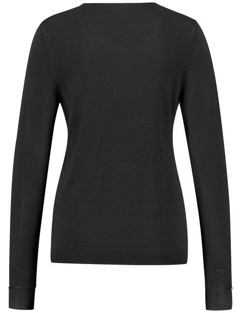 Langarmpullover aus nachhaltigem Feinstrick