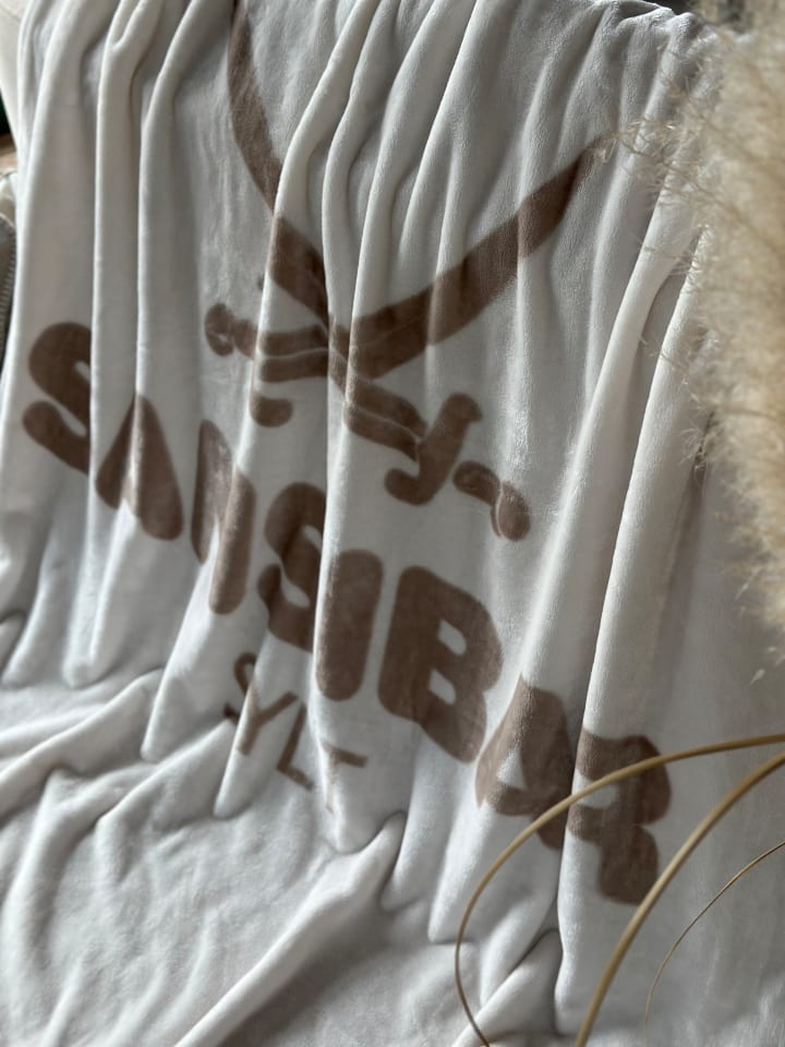 Sansibar Heimdecke Fleecedecke in Offwhite/Taupe günstig kaufen 150x200 cm