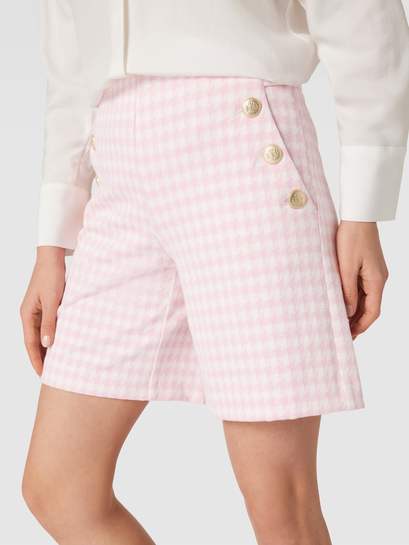 Bermudas mit Karomuster Modell 'BRADY' in rosa