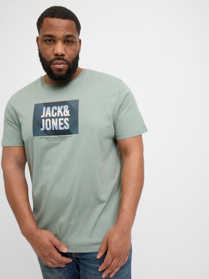 JACK & JONES PLUS T-shirt in Iceberg Green günstig kaufen