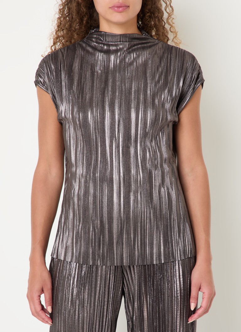 Expresso top with stand-up collar and glossy finish