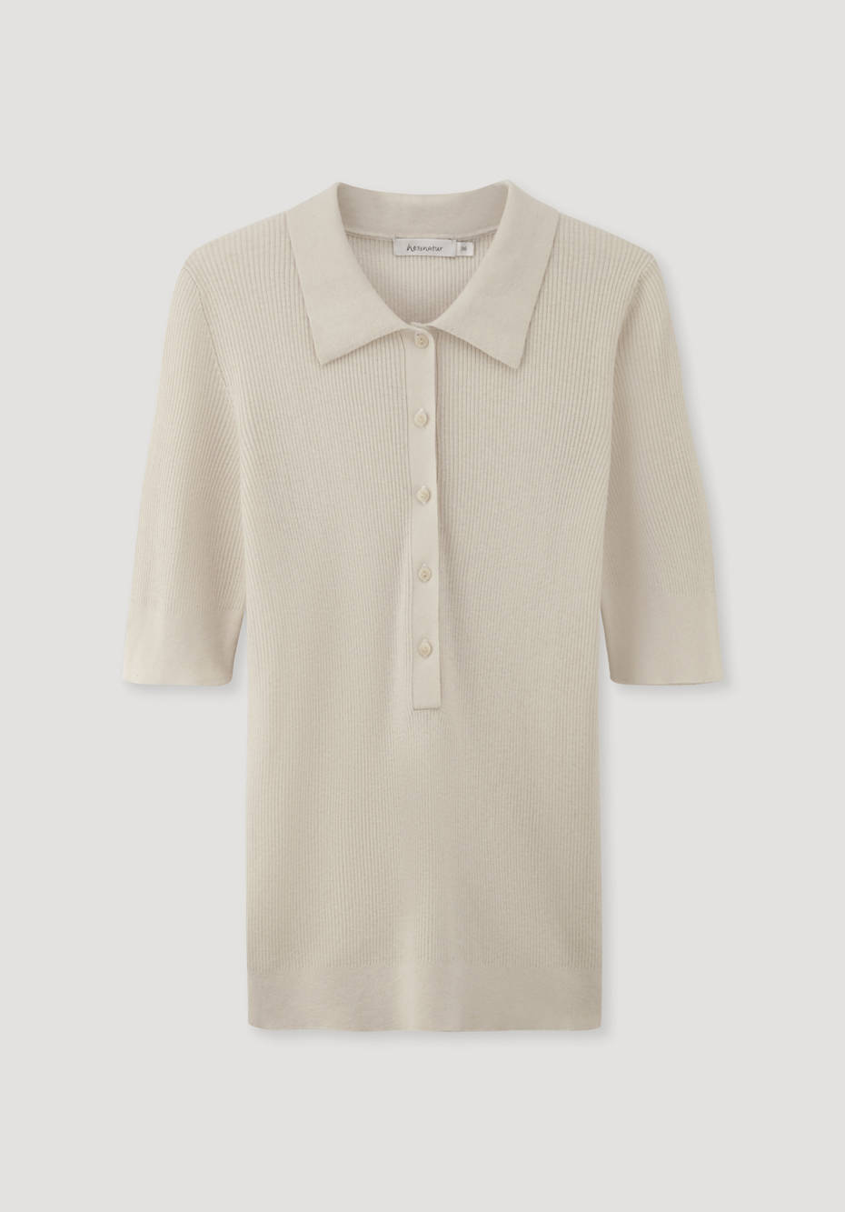 Polo-Pullover aus Seide mit Bio-Baumwolle