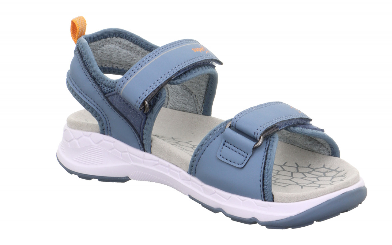 CRISS CROSS - Blau/OrangeSandale mit Klettverschluss