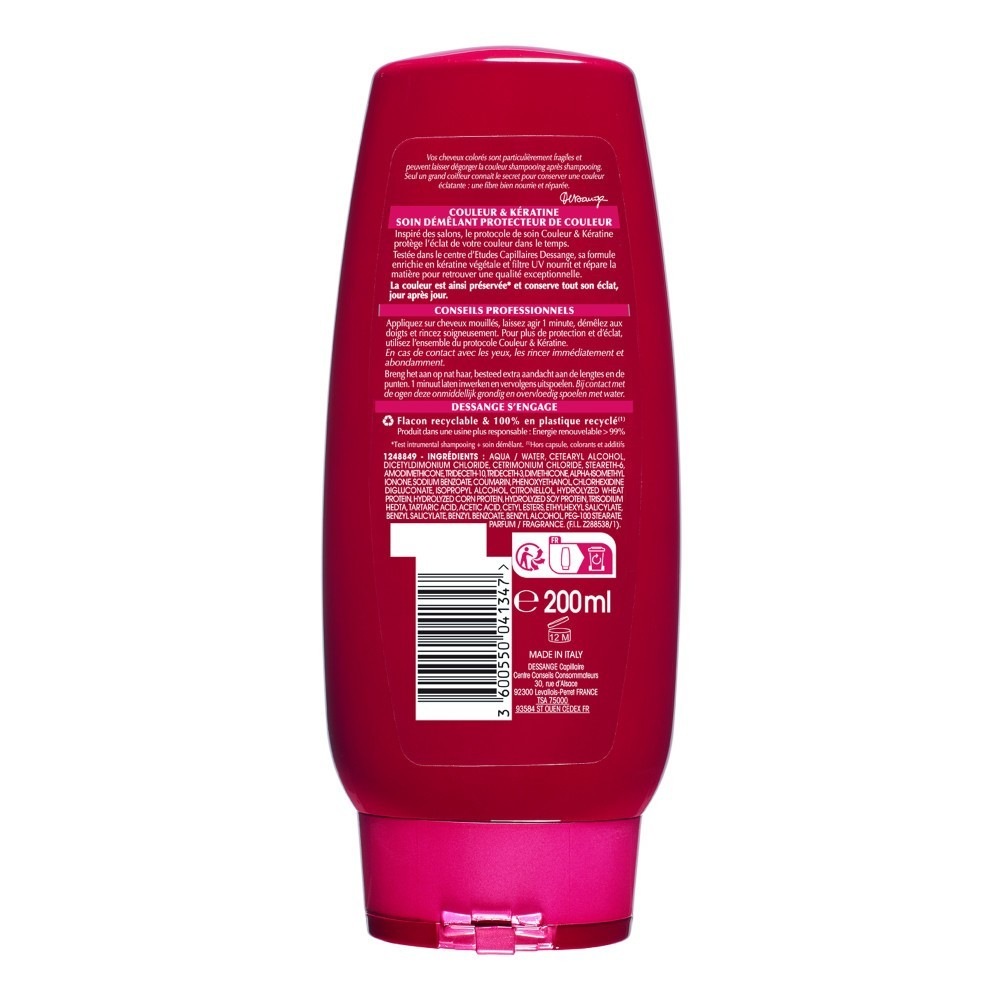 Rozčesávacia kúra Dessange Color Protecting s rastlinným keratínom a UV filtrom
