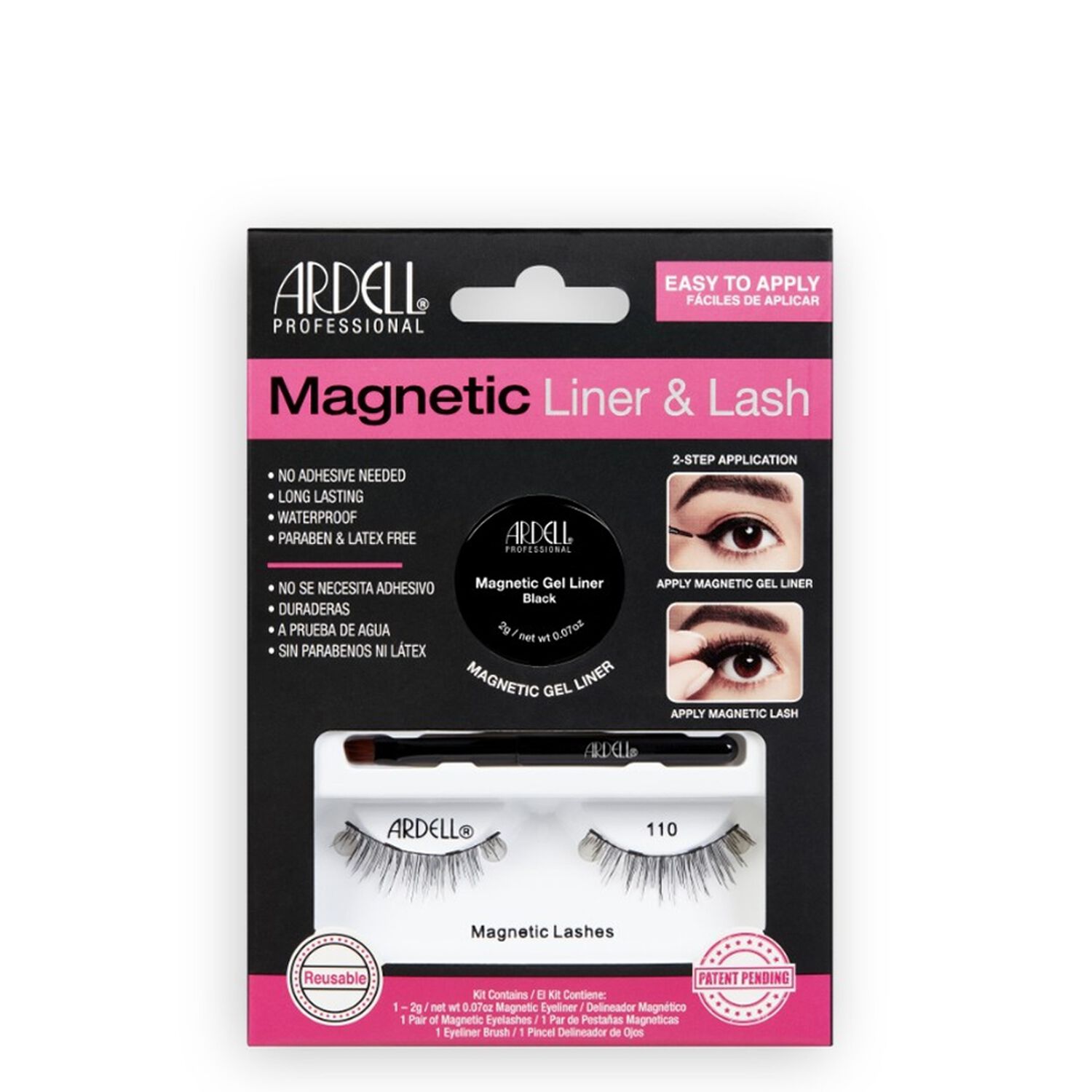 Ardell Eye-Liner + Faux-Cils Magnétiques Kit 110 Noir