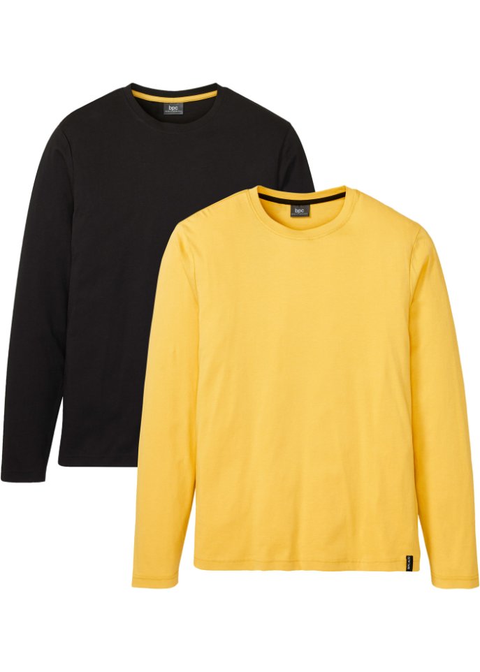 Langarmshirt mit Komfortschnitt (2er Pack)