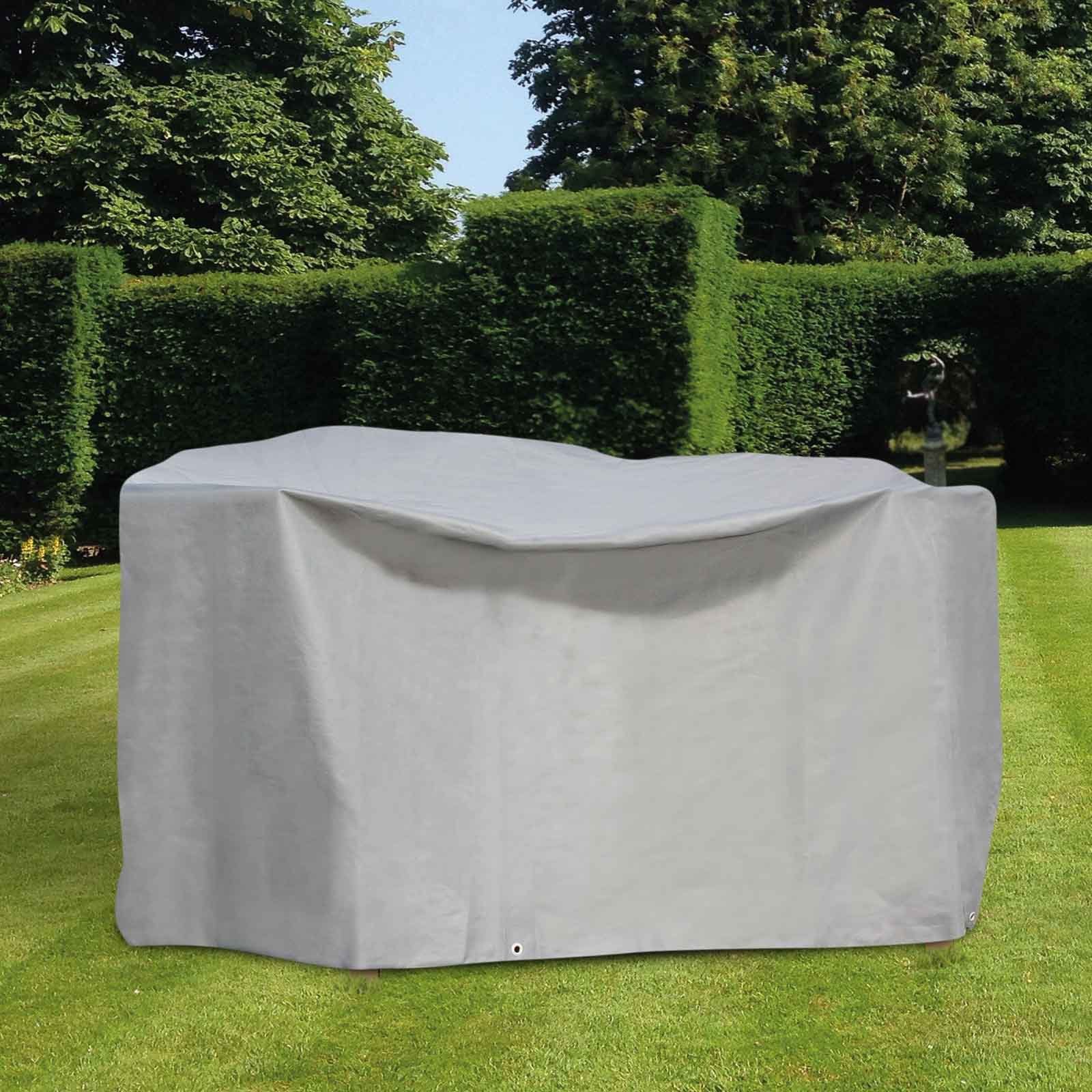 Julido Gartenmöbel-Schutzhülle Gartenhülle Sitzgruppenhülle Gartentischhülle 600D Polyester 242cmx162, licht-und wetterbeständig