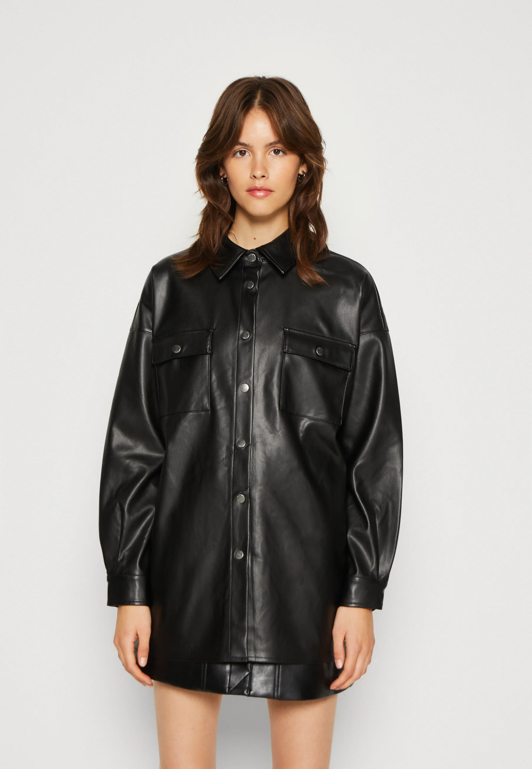 Camisa de PU extragrande Noisy May NMFLANNY - Camisa