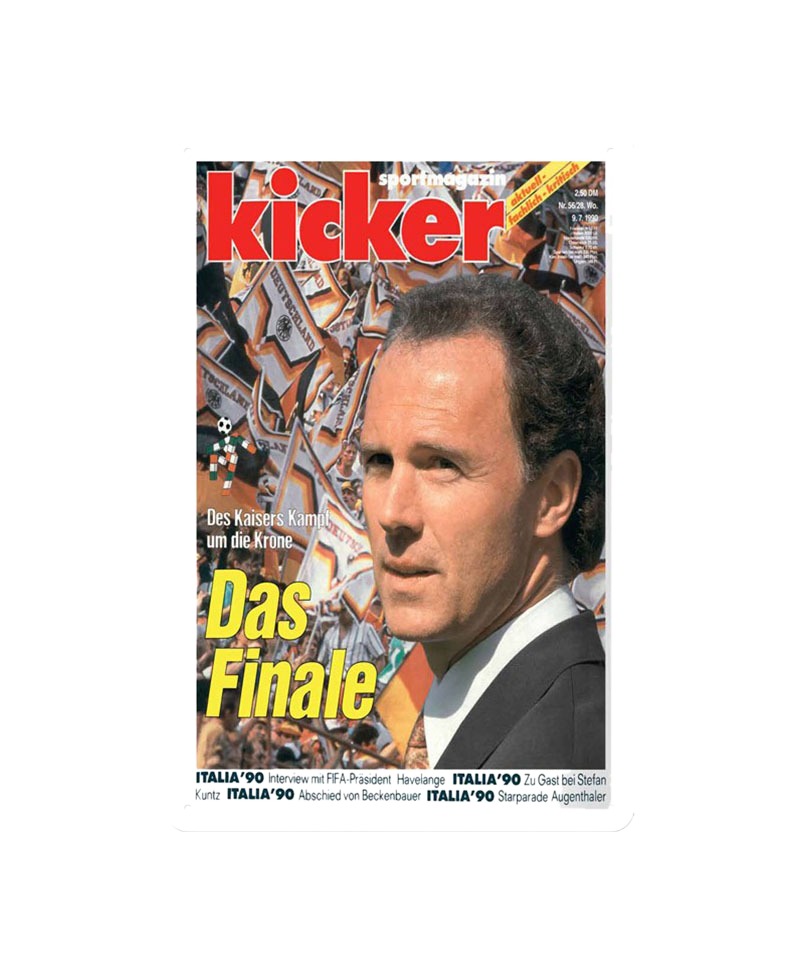 kicker Retro-Blechschild 1990