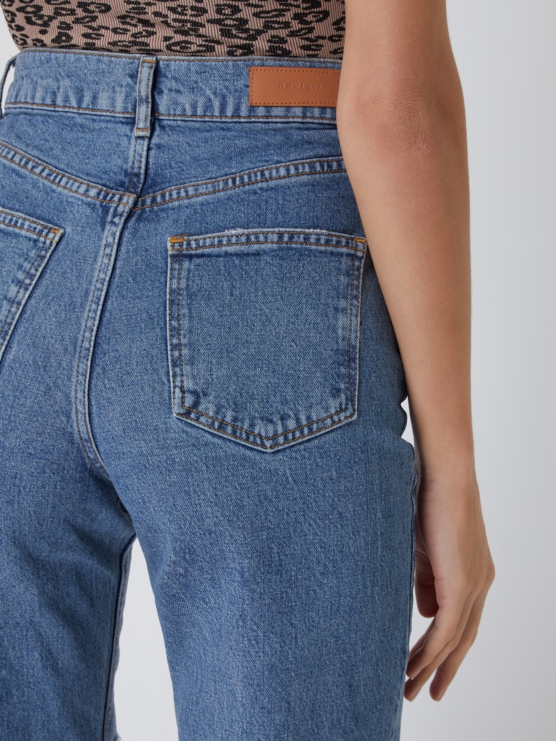 Wide Leg High Waist Jeans mit Stretch-Anteil in dunkelblau