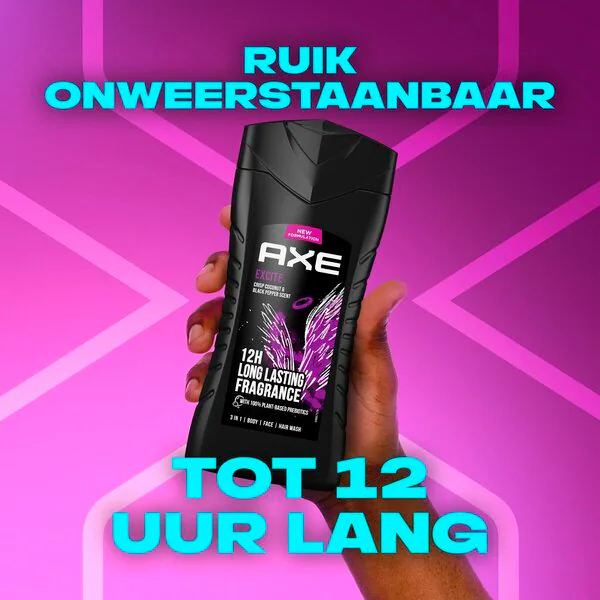 Axe Excite 3-in-1 suihkugeeli ja shampoo 250ml