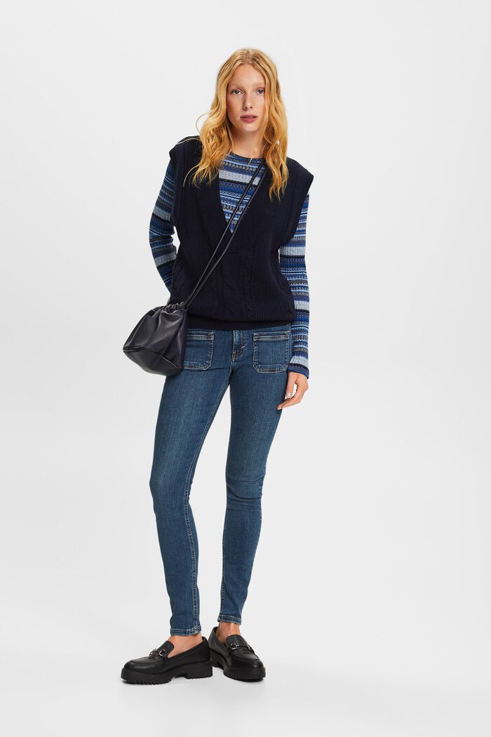 Skinny Jeans mit mittlerer Bundhöhe