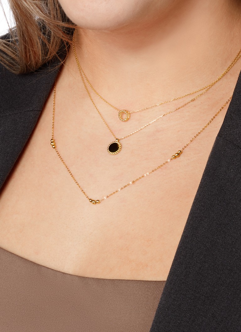 Jackie 14K gull Bubbly Circle-kjede laget av 14 karat gult gull
