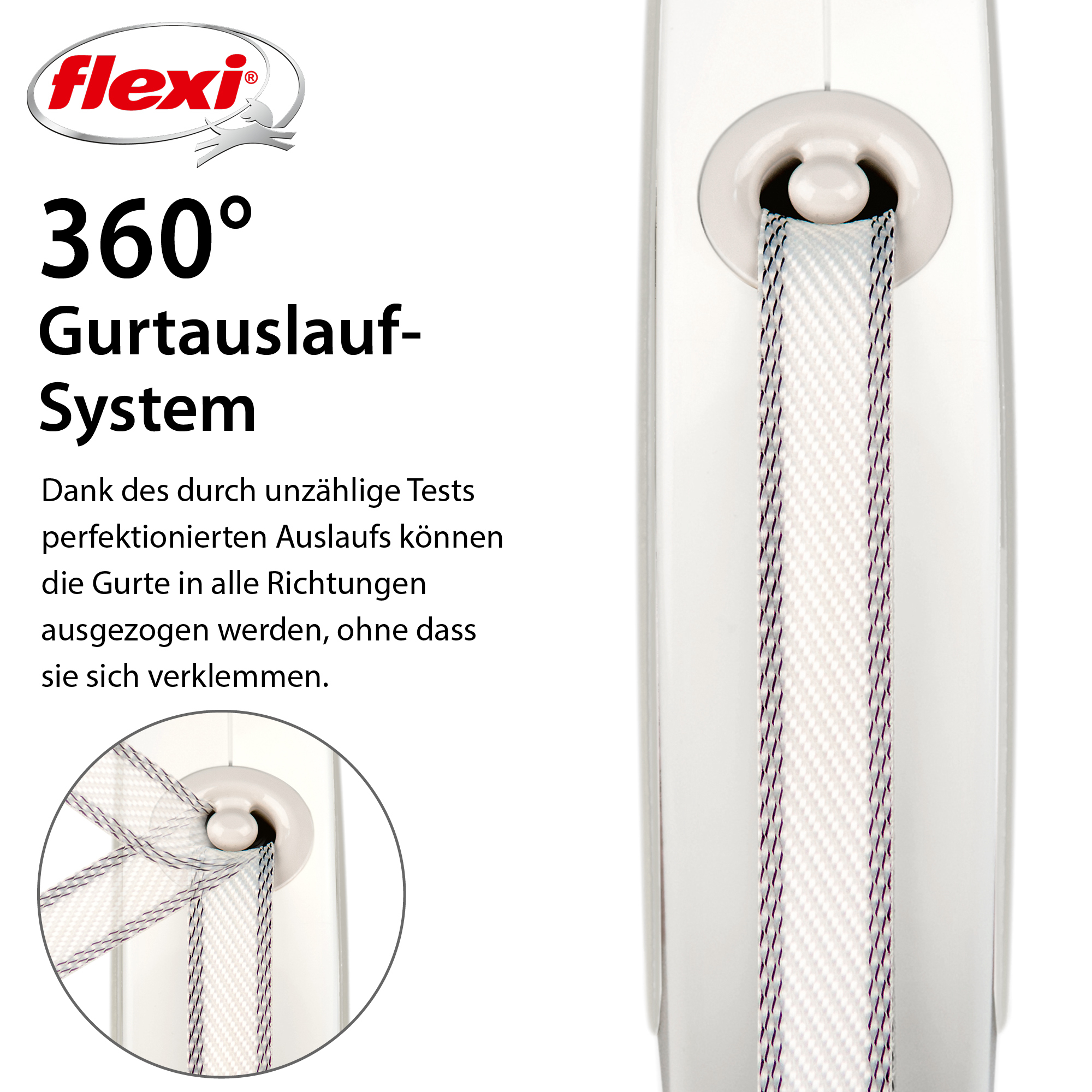Flexi Hundeleinen Flexi Style Gurt weiß S, 3 m, 12 kg