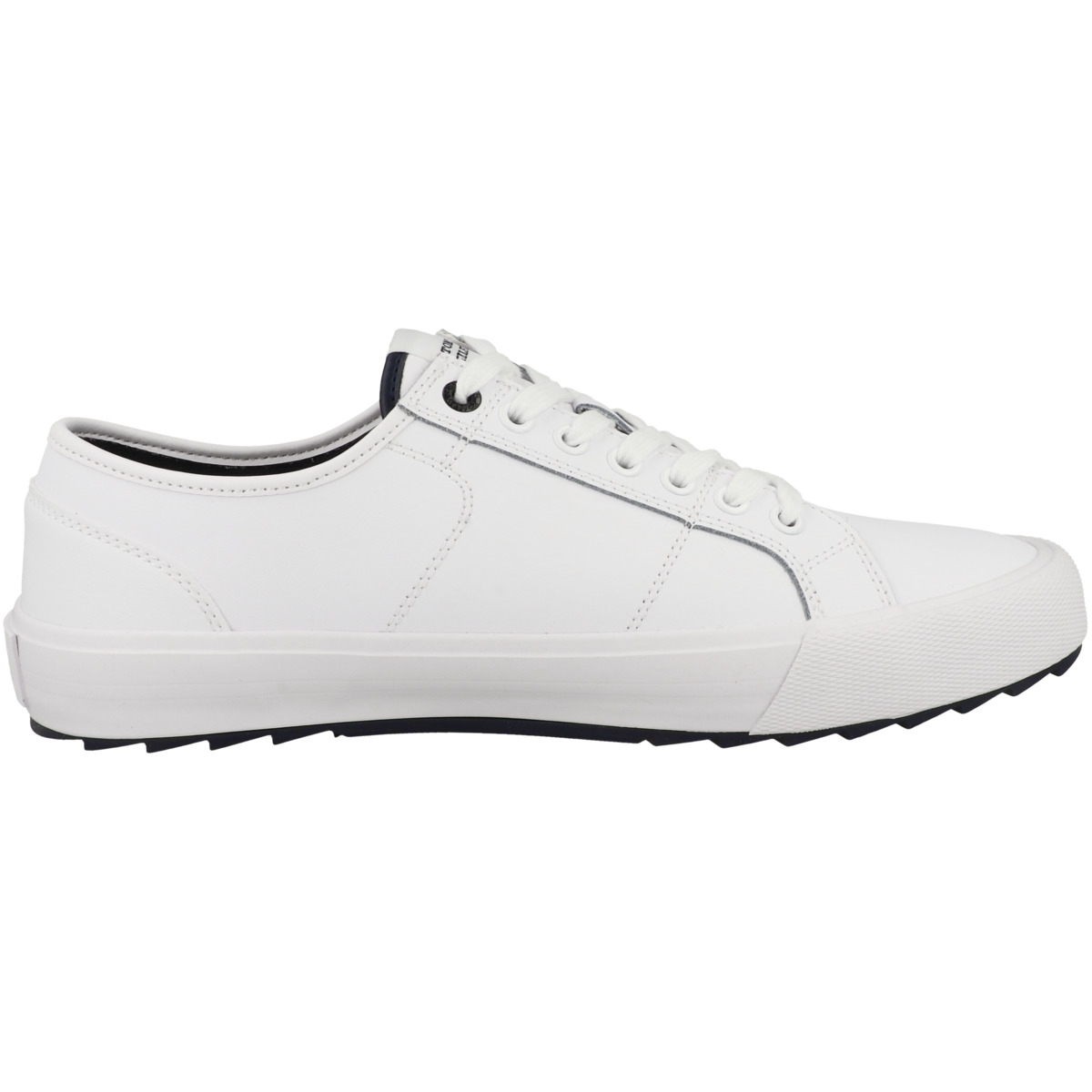 Tommy Hilfiger Core Vulcanized Cleated Leather Sneaker Low weiss