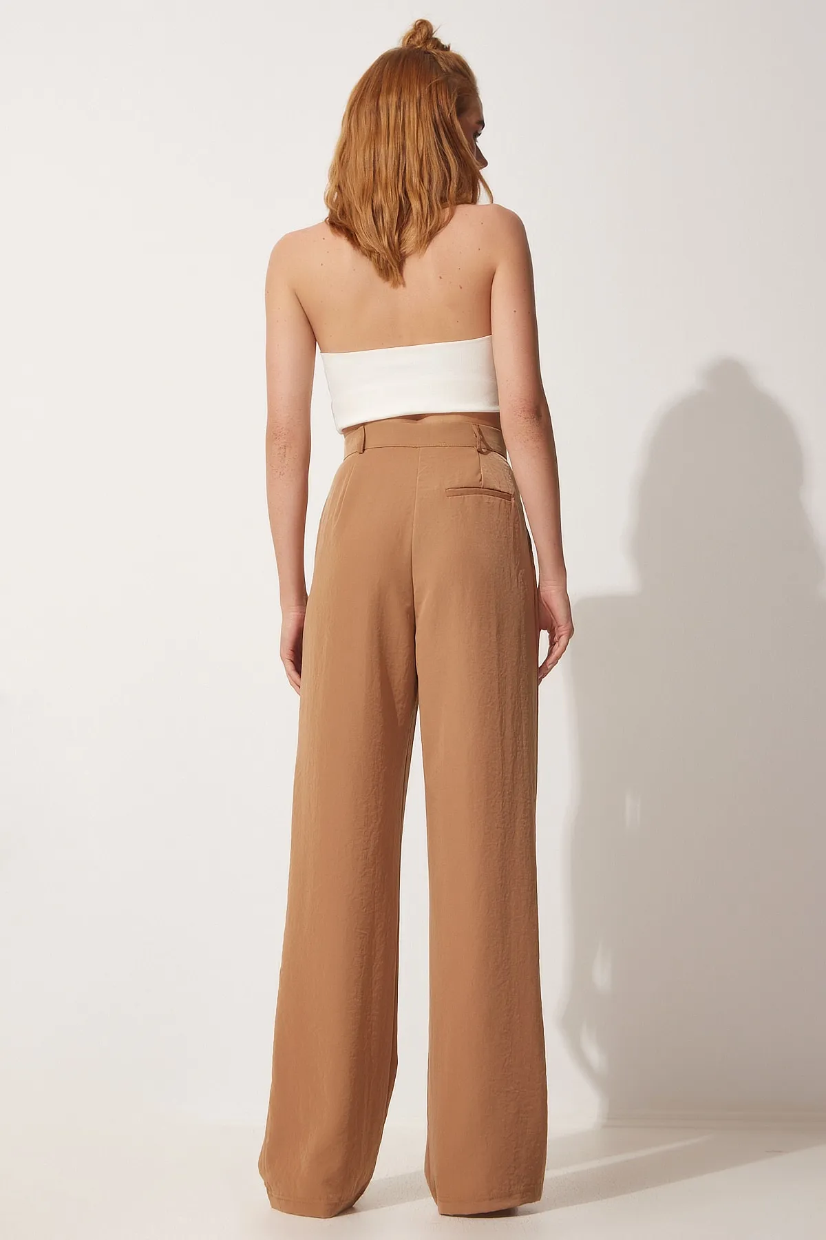 Happiness İstanbul  Biscuit Drapierte Ayrobin Palazzo-Hose RV00112 für Damen
