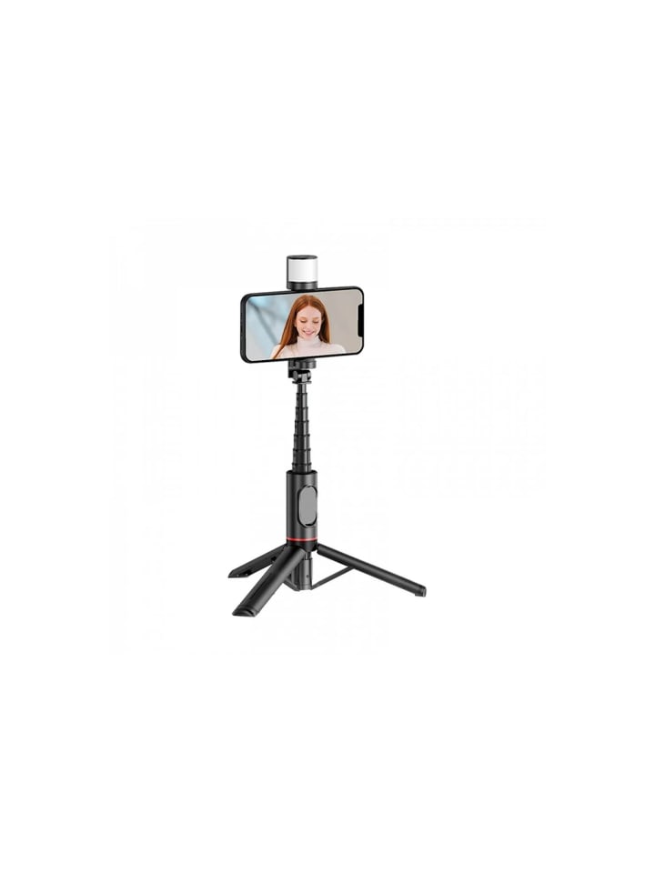 WIWU WiWU - Selfie Stick Wi-SE003 mit Stativfunktion und LED-Licht in Schwarz günstig kaufen onesize