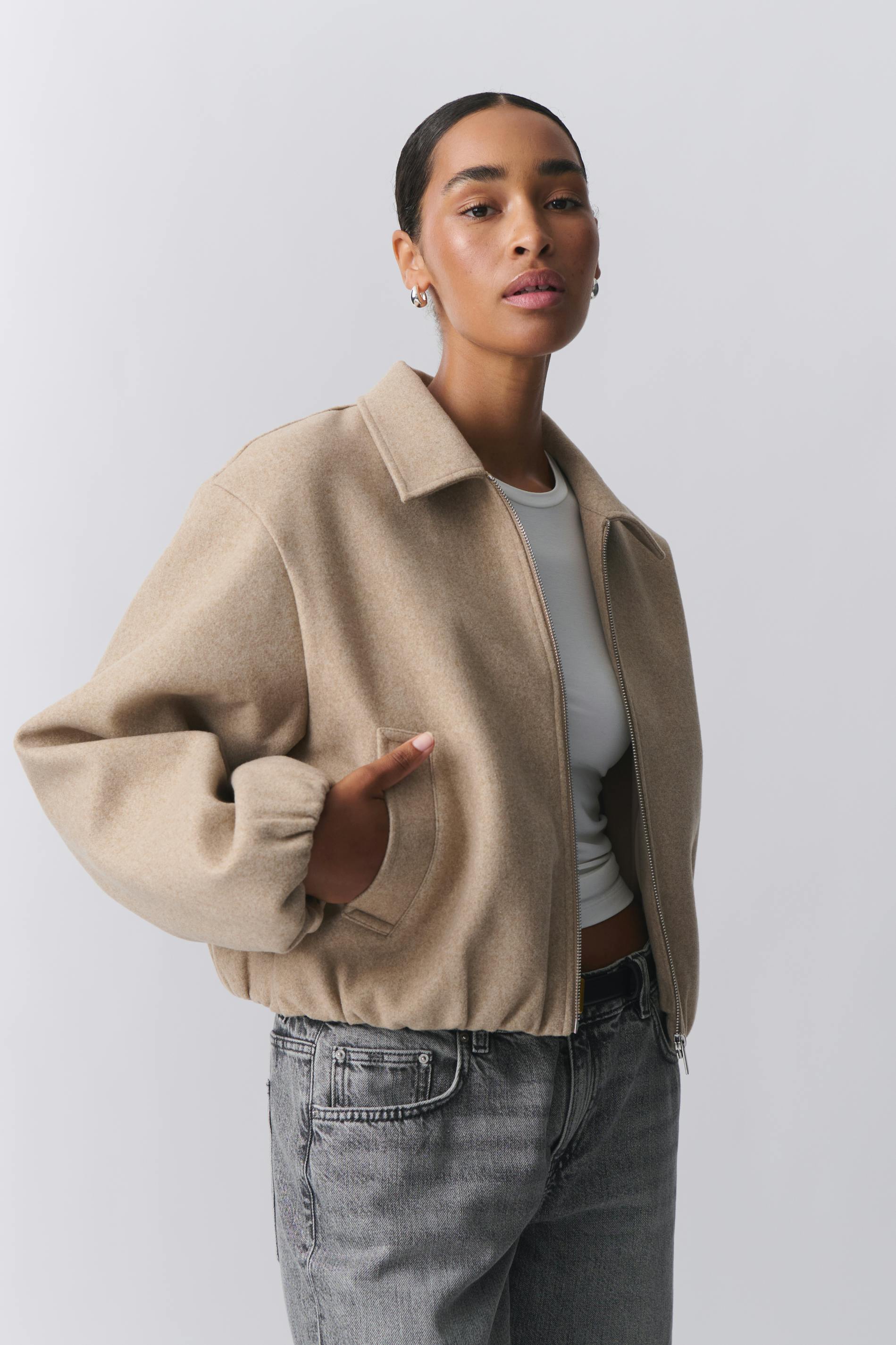 Short felt jacket