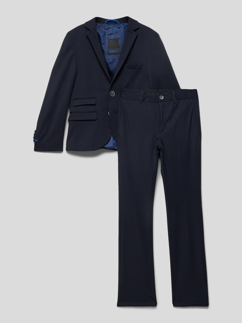 Anzug mit 2-Knopfleiste in marineblau